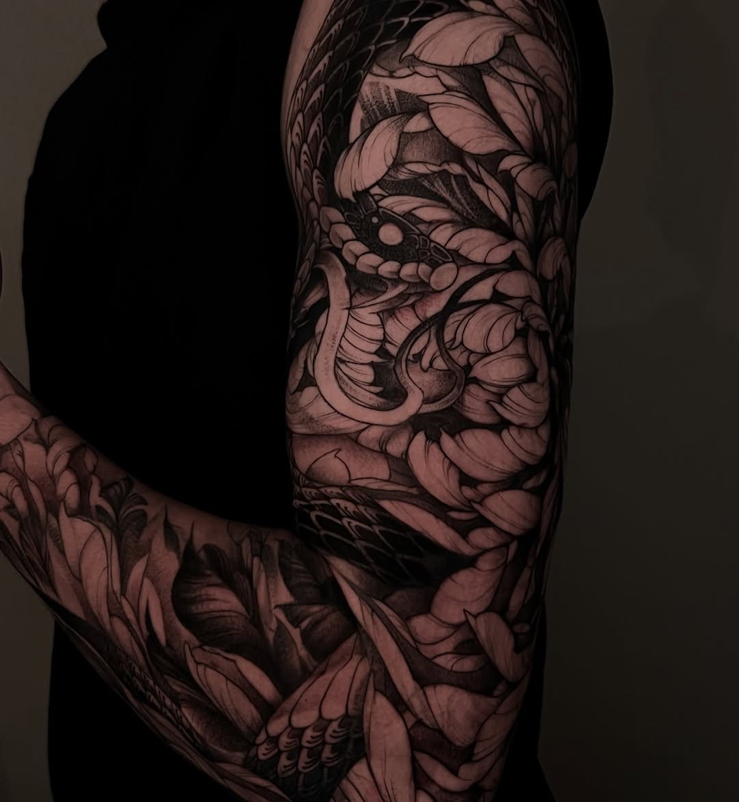 Tattoo by @72_blk — japanese_irezumi, black_and_grey