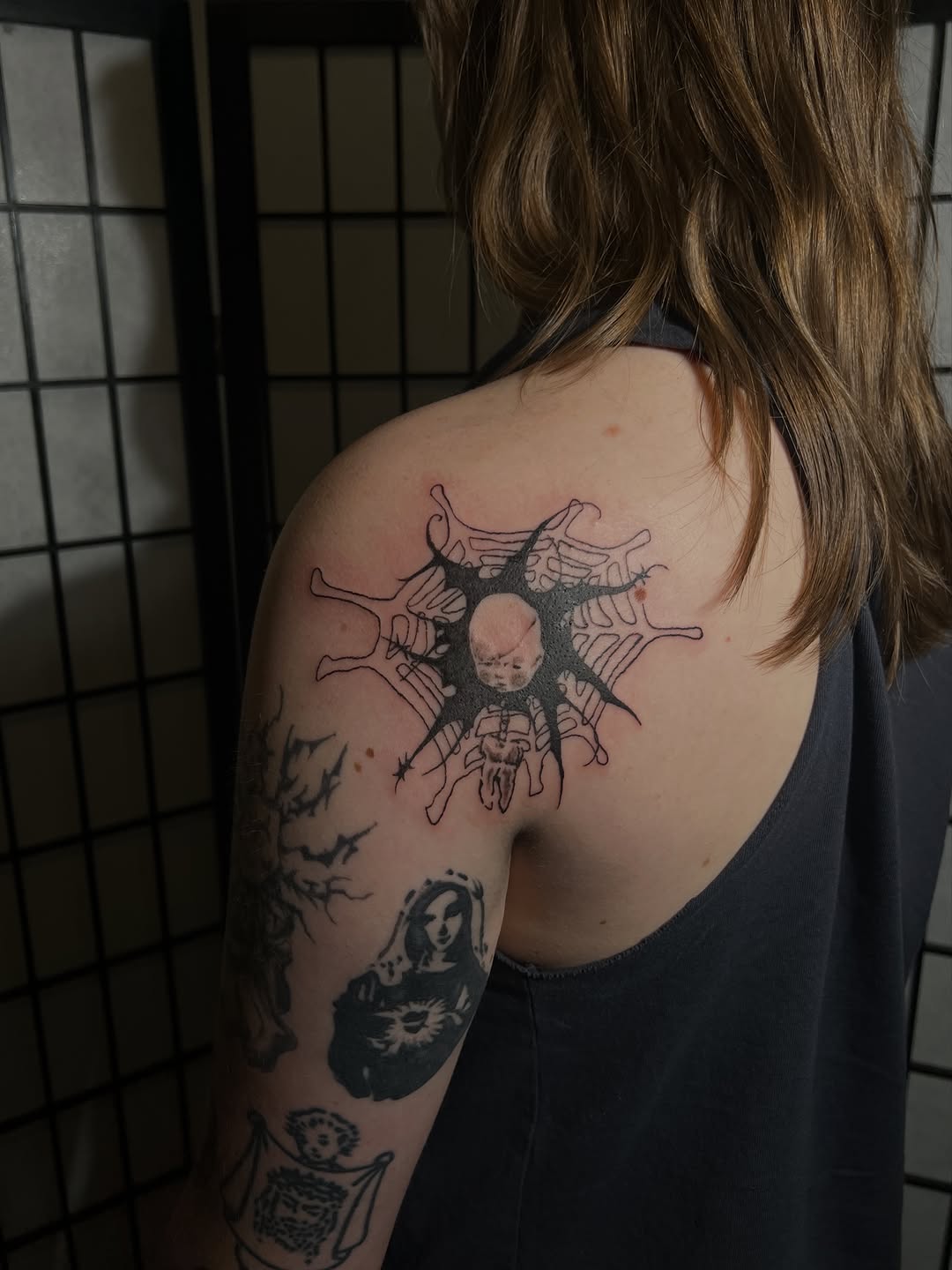 Tattoo by @666umbra.ttt — blackwork, illustrative