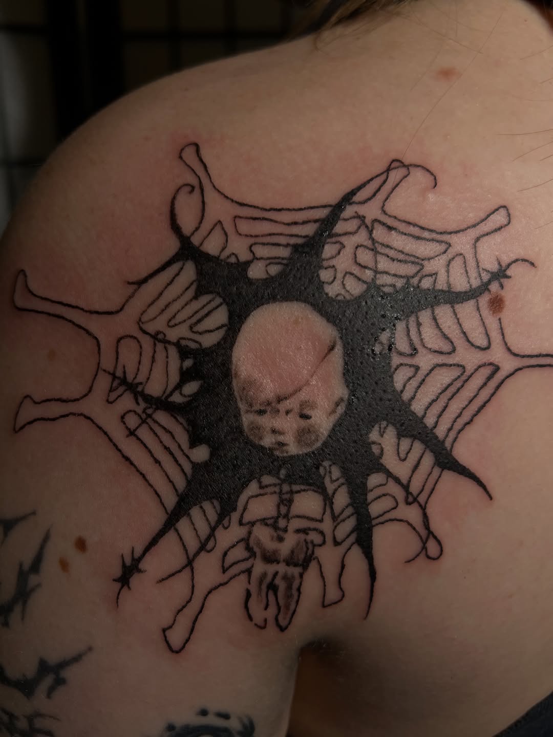 Tattoo by @666umbra.ttt — blackwork, illustrative