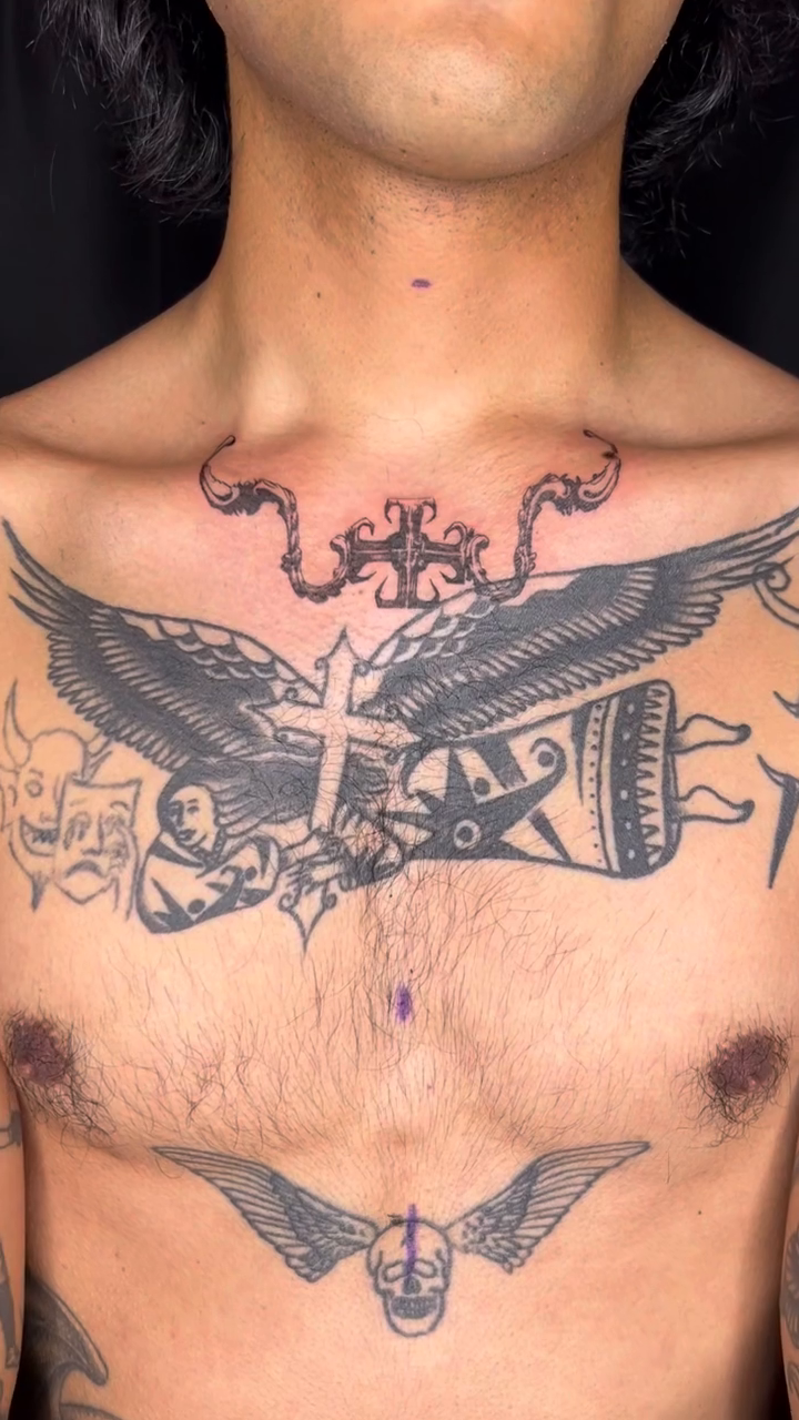 Tattoo by @rickymodelo — black_and_grey, realism