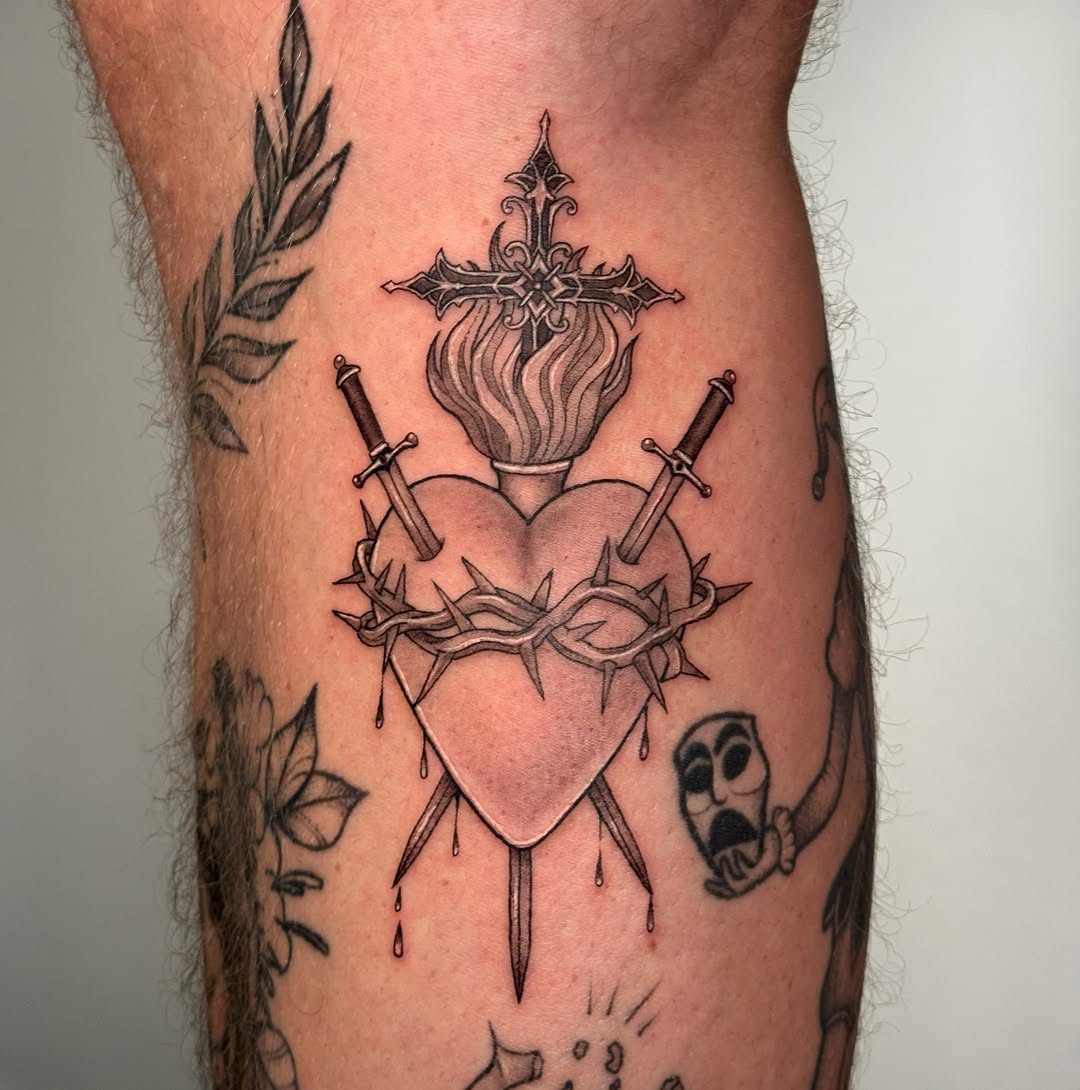Tattoo by @inkbyleah_ โ black_and_grey, dark_realism