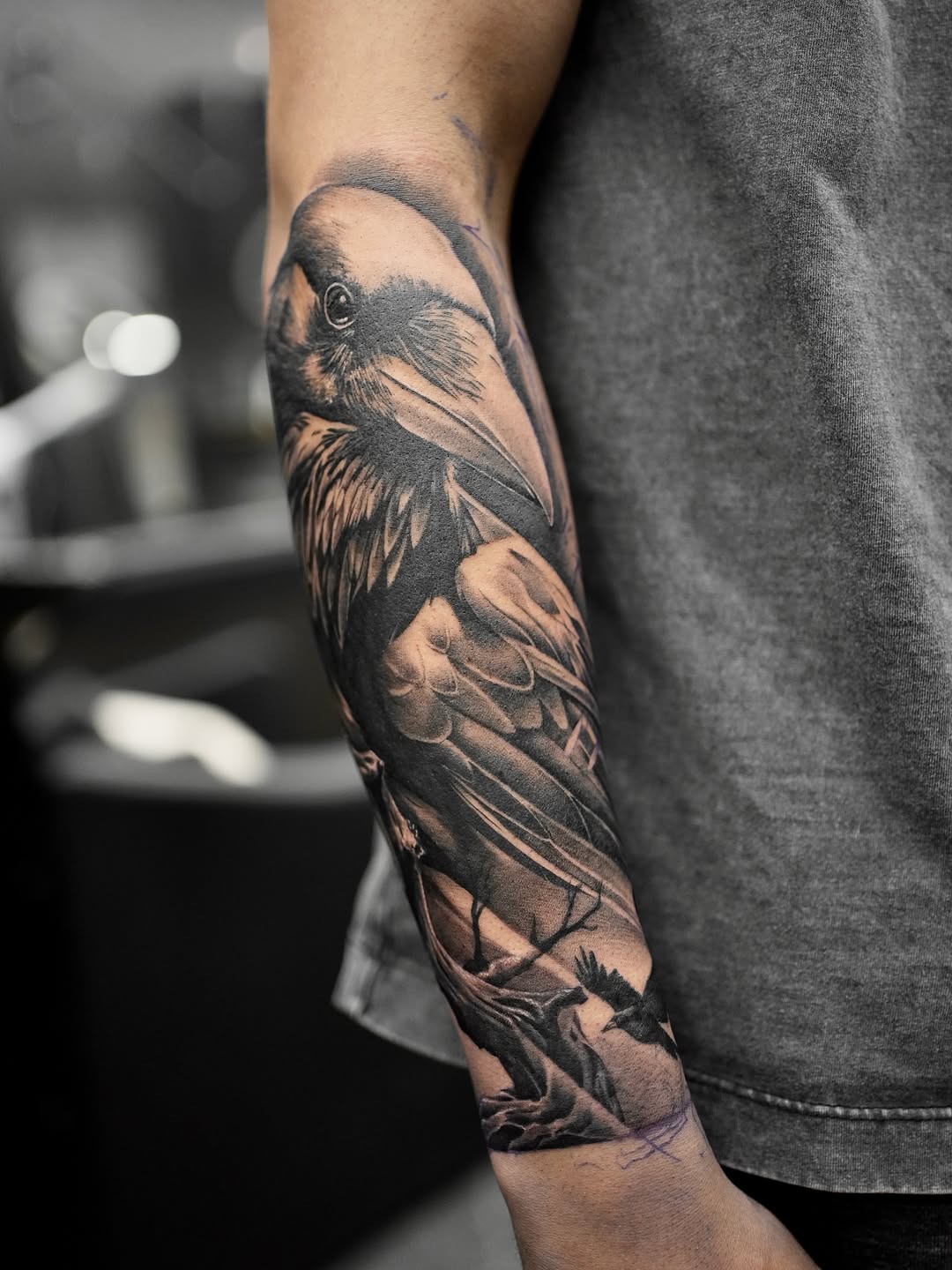 Tattoo by @dcvern_ink โ realism, black_and_grey