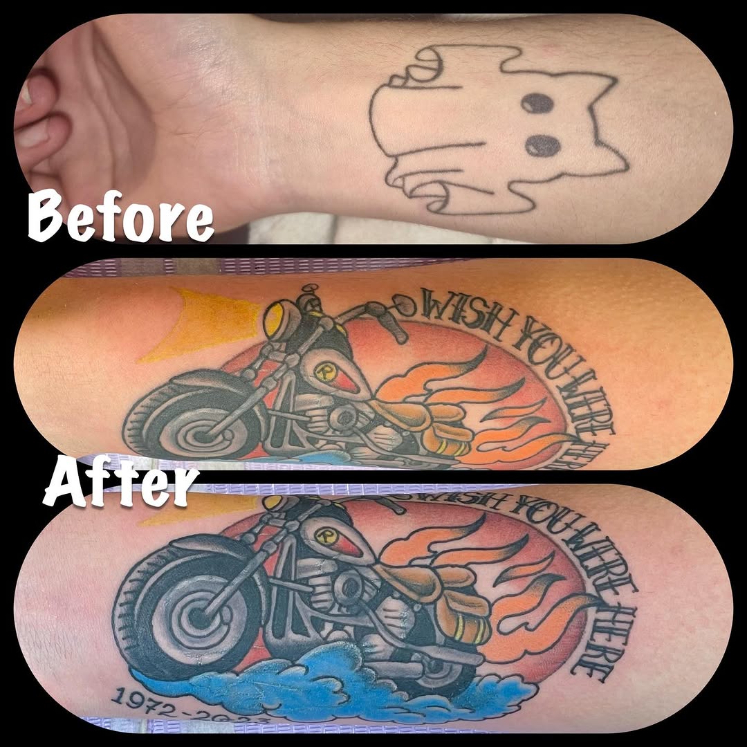 Tattoo by @idoitwithlittlepricks — american_traditional, lettering_script