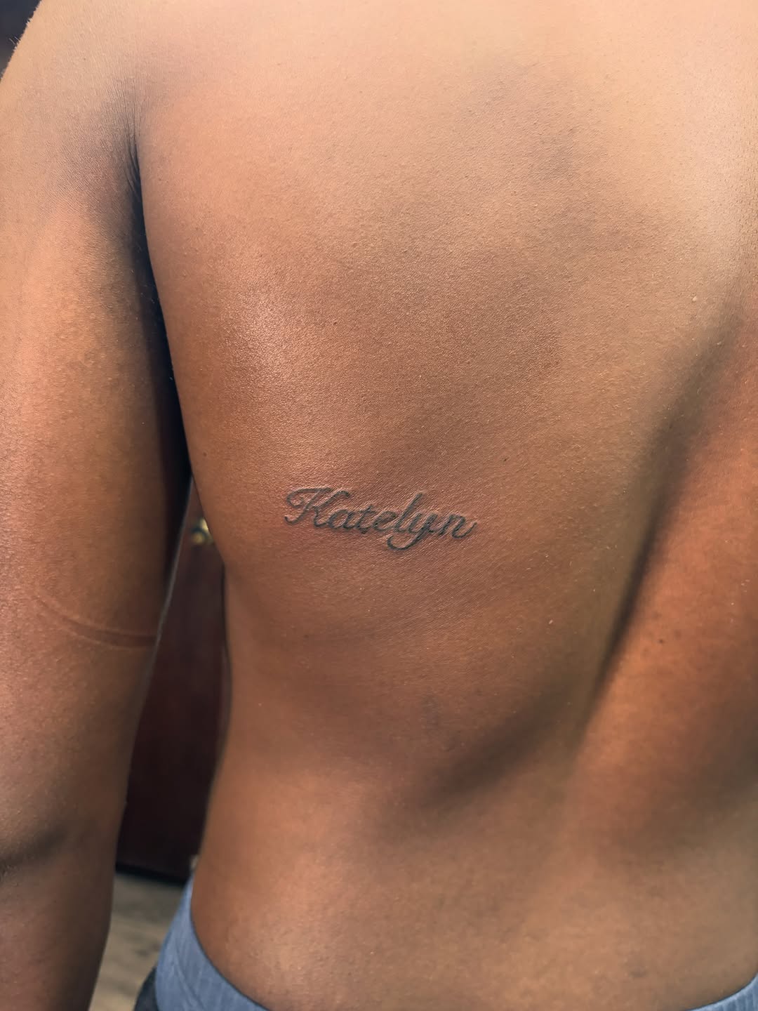 Tattoo by @allthings_comix โ lettering_script, fine_line