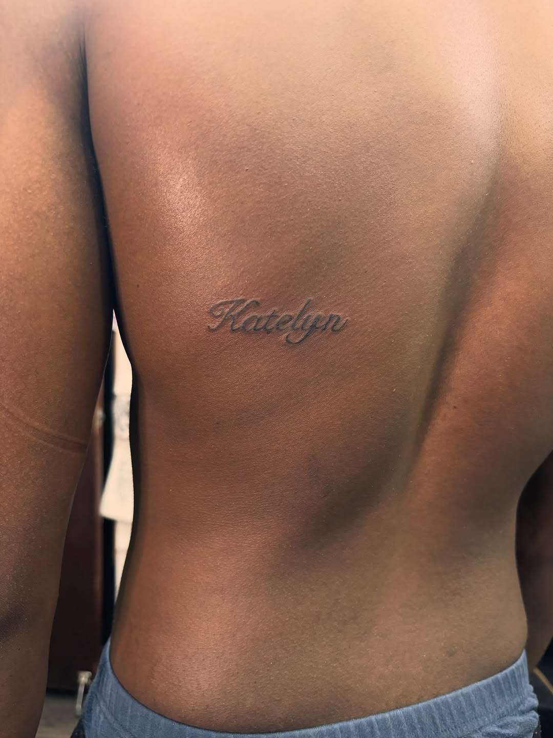 Tattoo by @allthings_comix โ lettering_script, fine_line