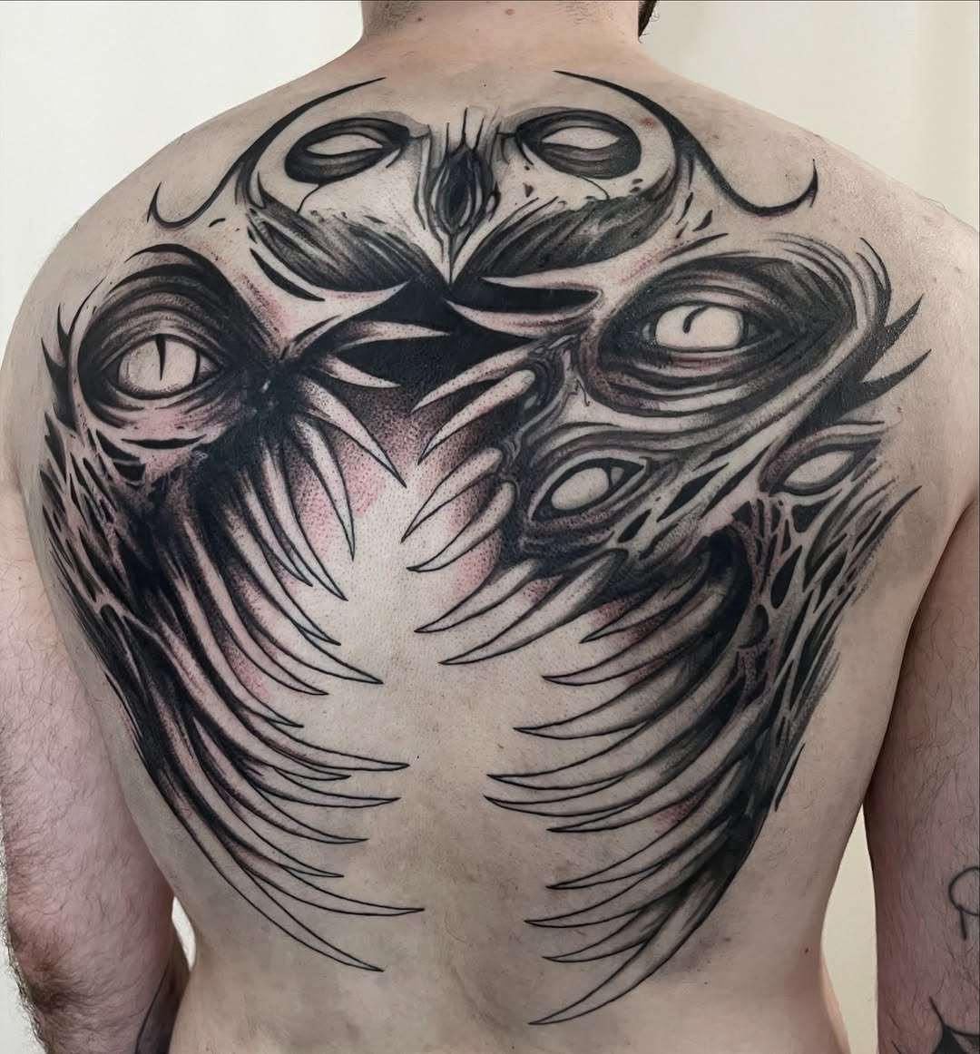 Tattoo by @ergot.tattoo — dark_realism, black_and_grey