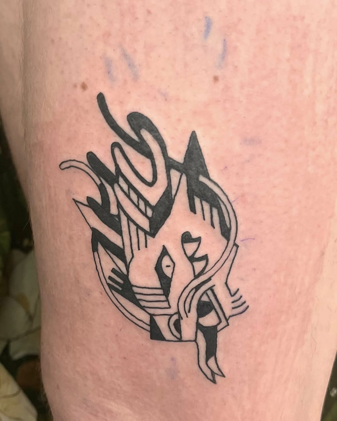 Tattoo by @birdfingers — blackwork, geometric