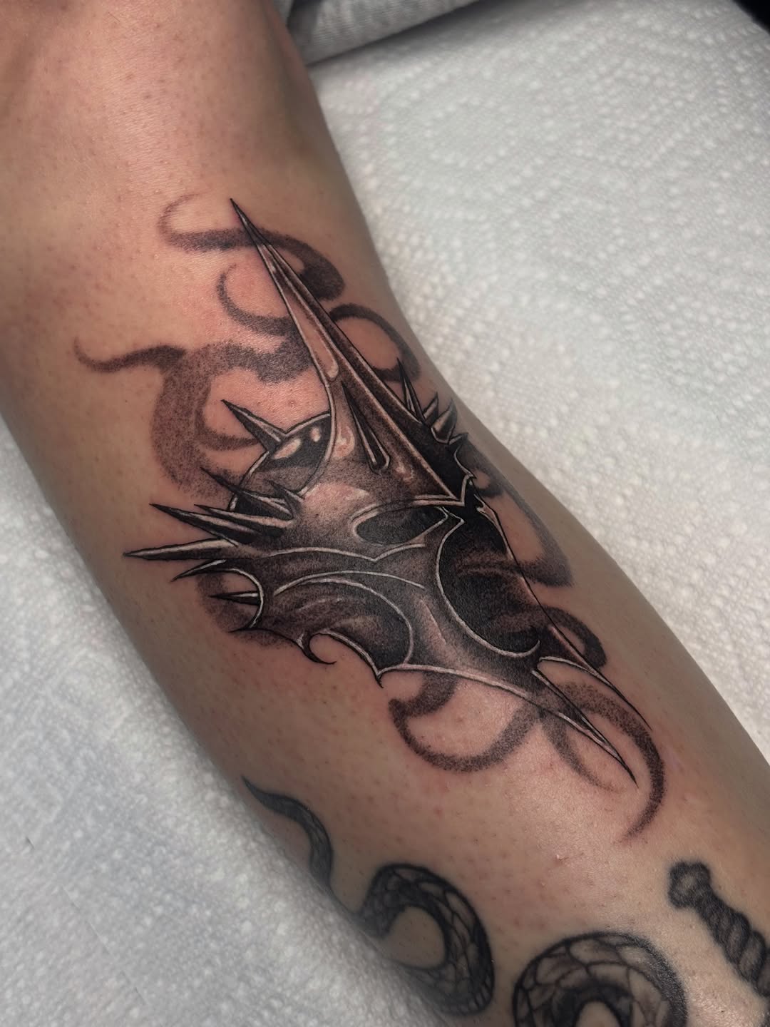 Tattoo by @inkkate_ — black_and_grey, dark_realism