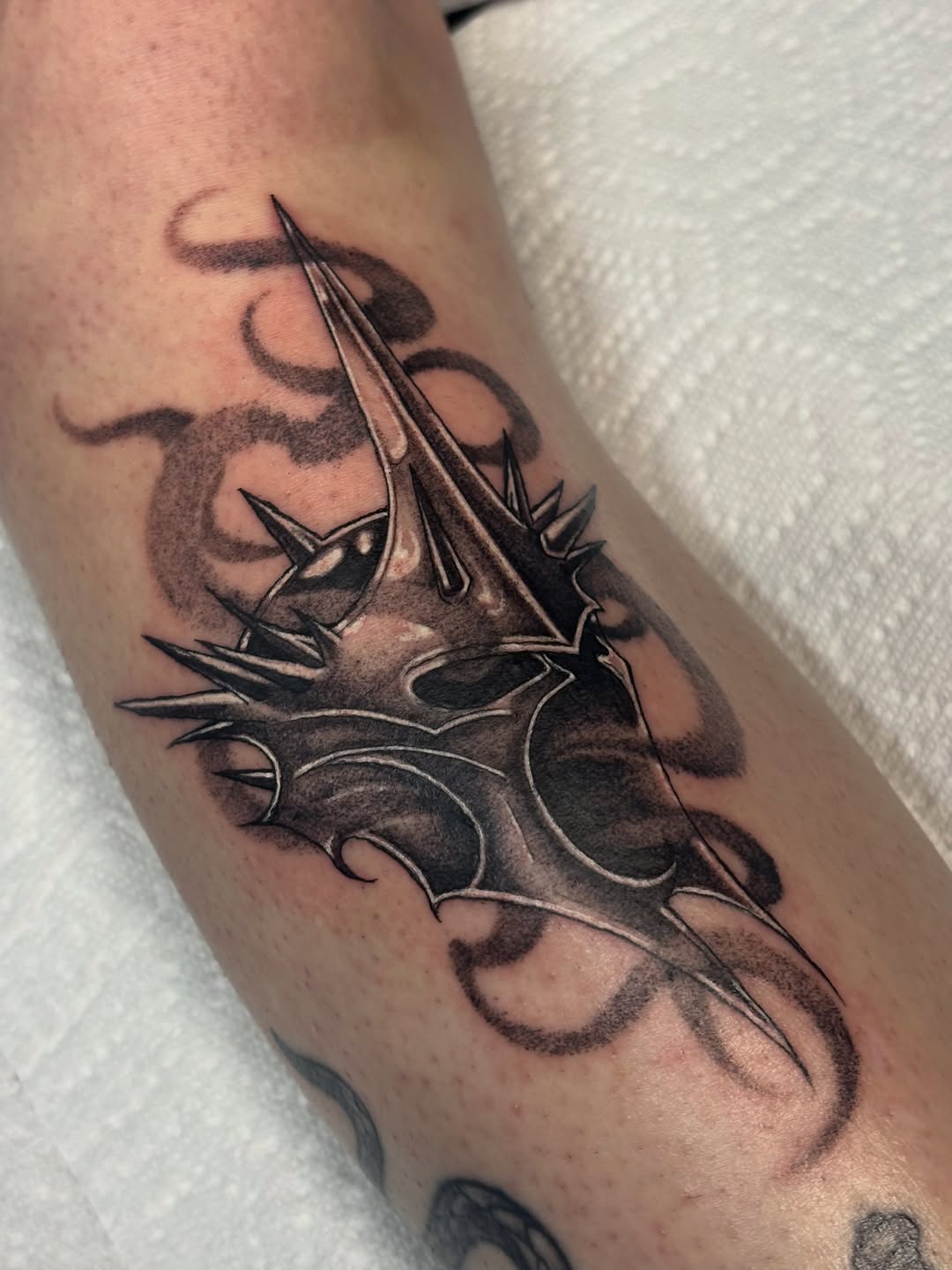 Tattoo by @inkkate_ — black_and_grey, dark_realism