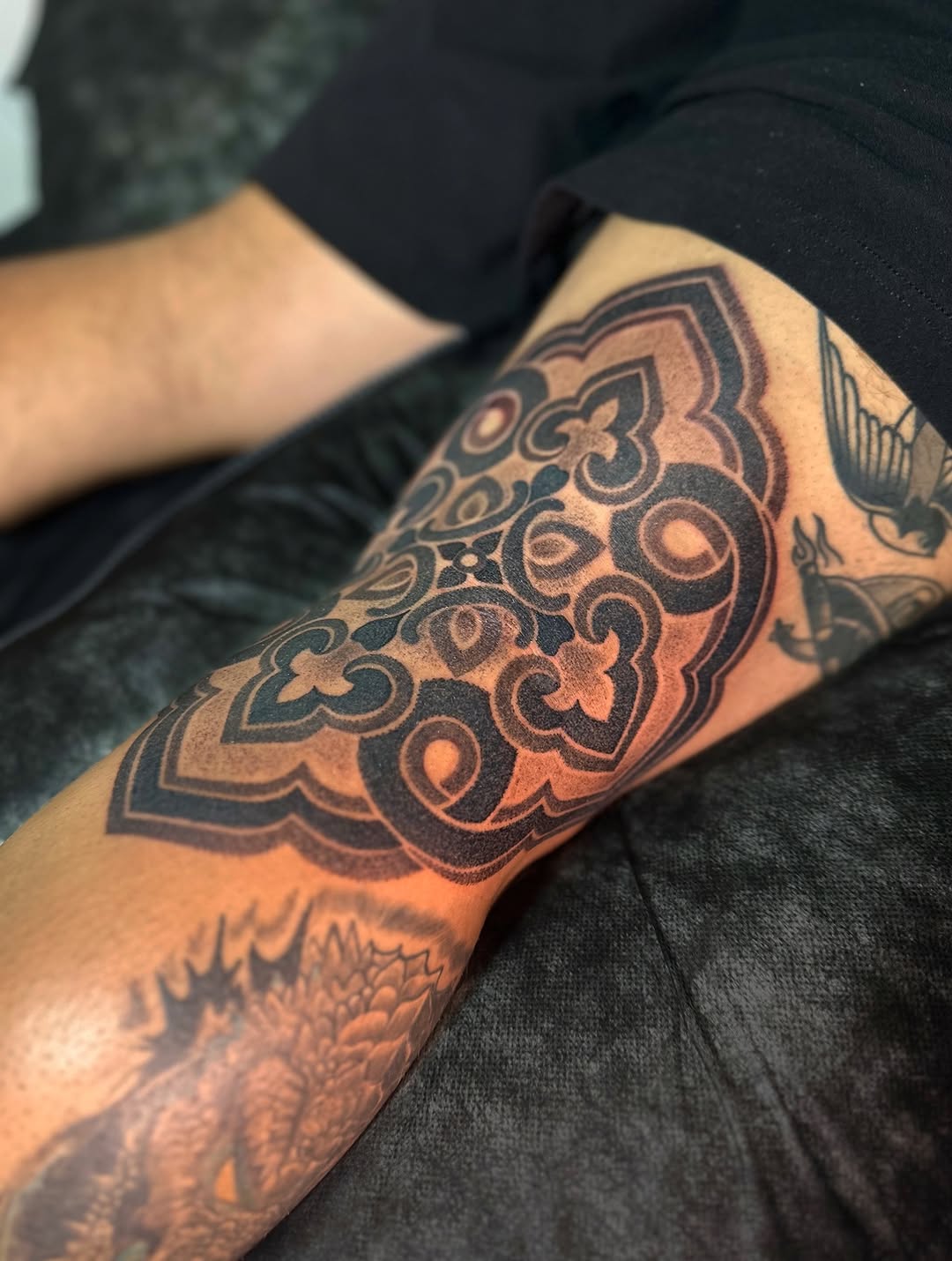 Tattoo by @blackadorn — geometric, blackwork