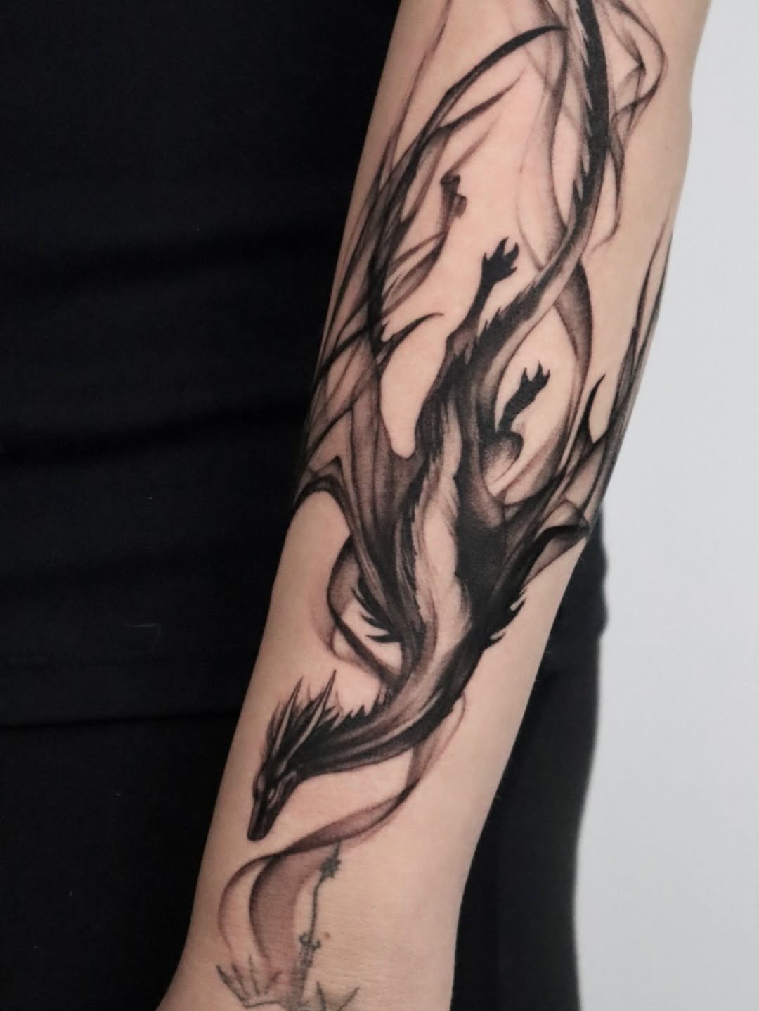 Tattoo by @rit13_ink — black_and_grey, illustrative