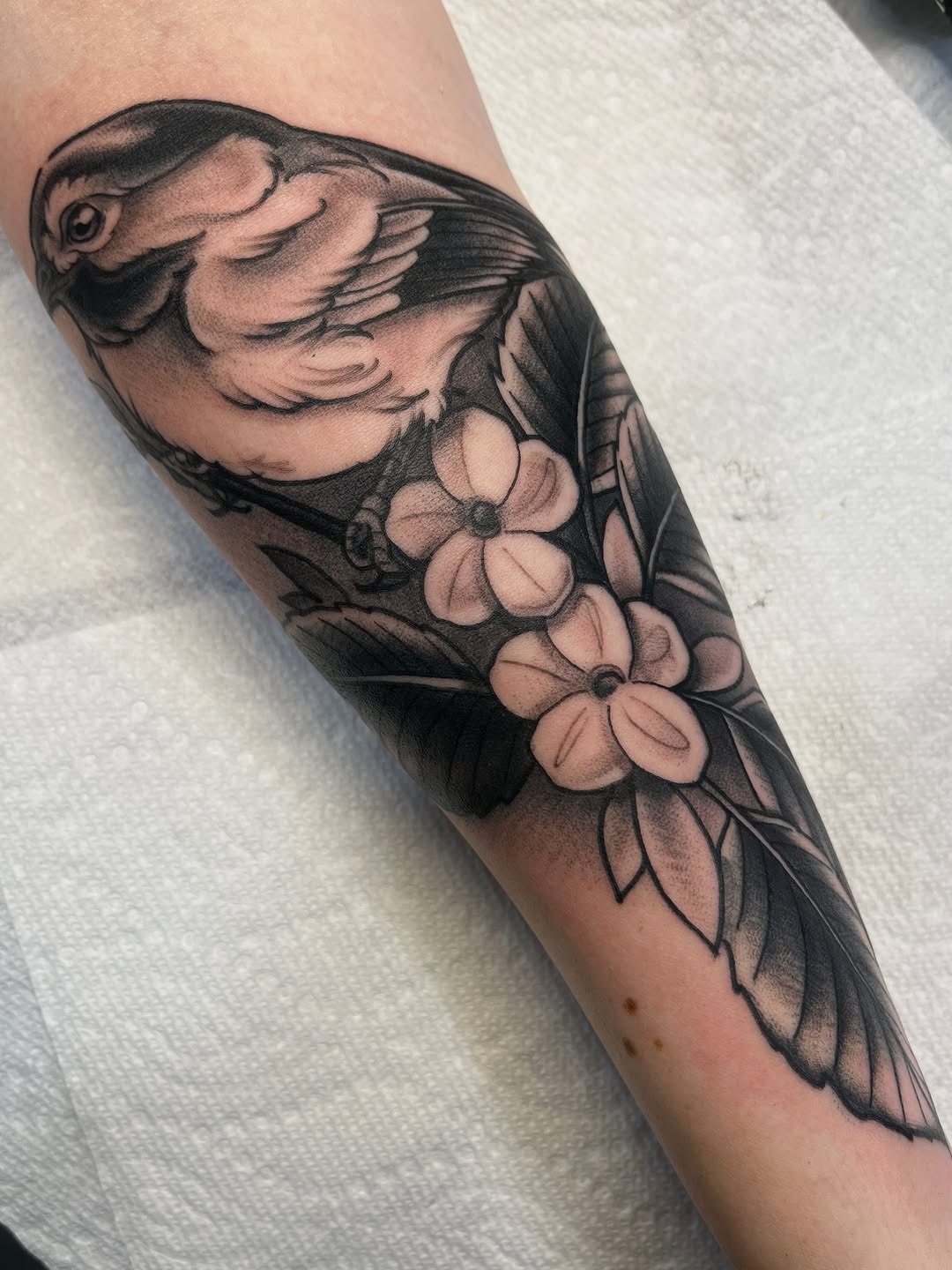 Tattoo by @mac.widow โ realism, black_and_grey