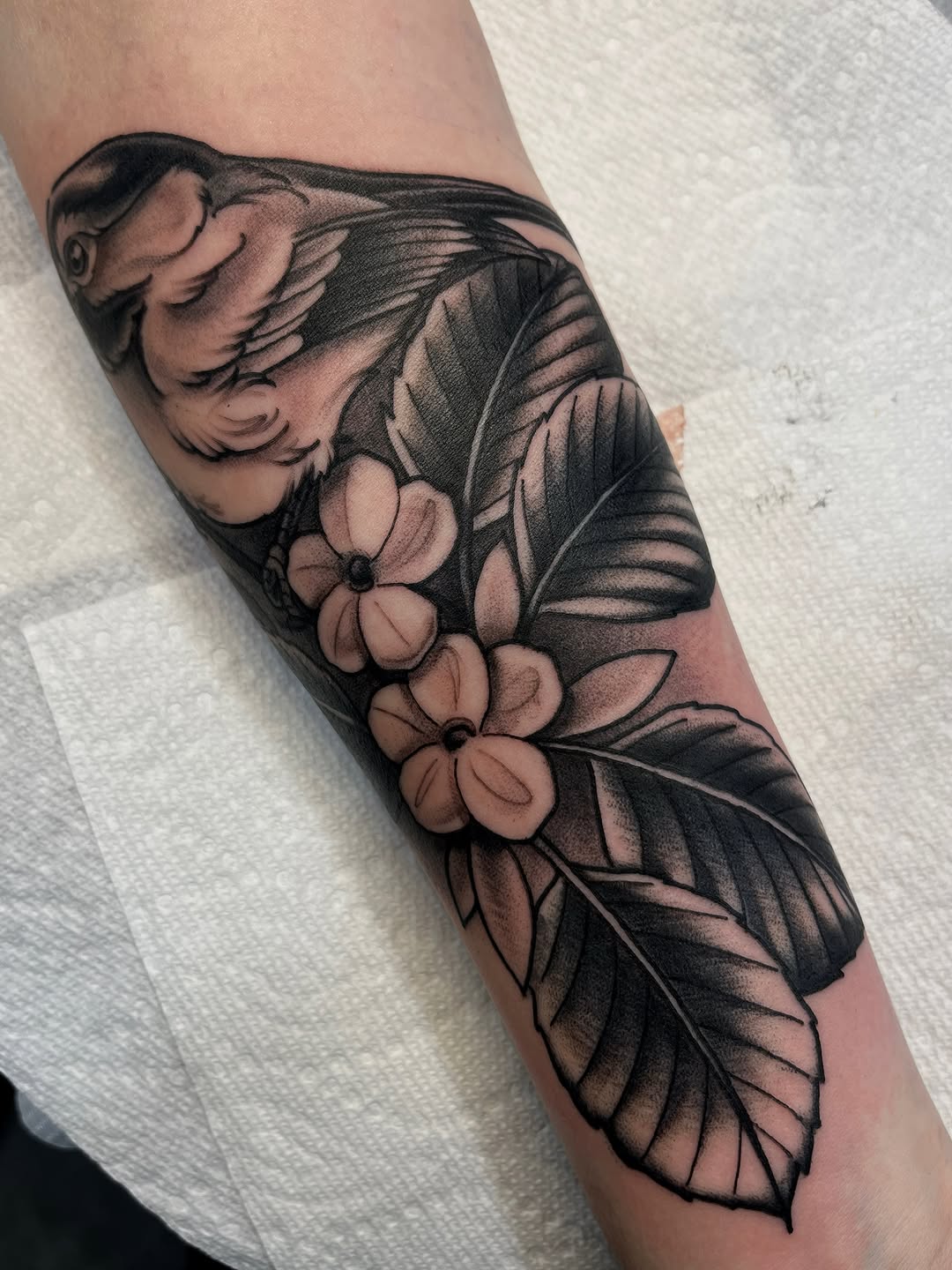 Tattoo by @mac.widow โ black_and_grey, realism