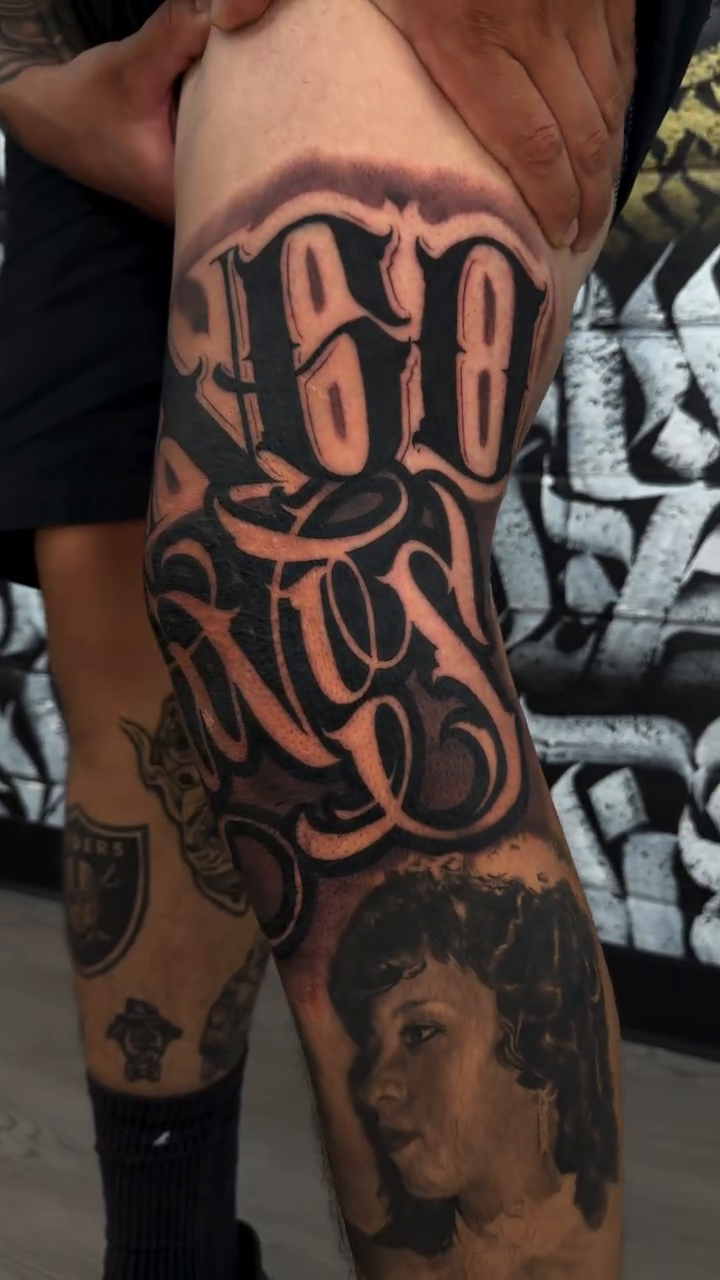 Tattoo by @suave.serg714 β chicano, lettering_script