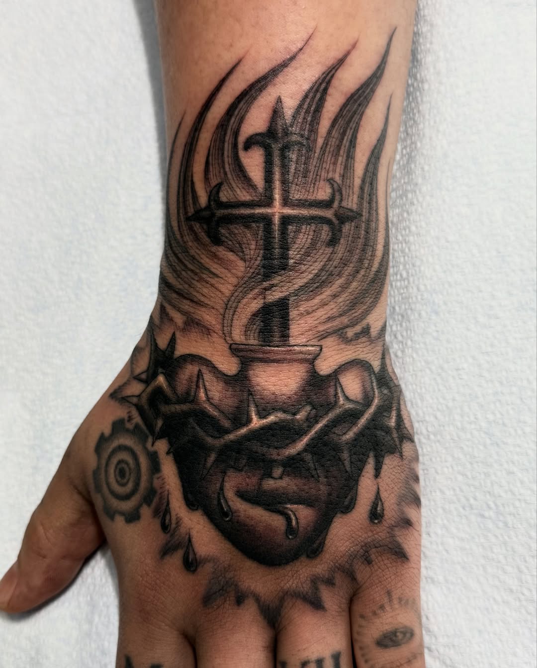 Tattoo by @connalcreates — black_and_grey, realism