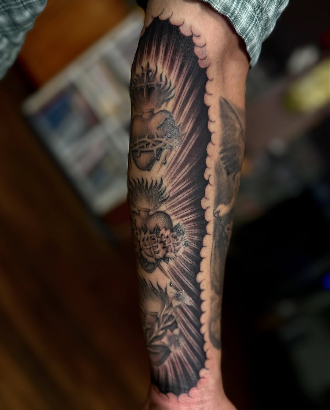 Tattoo by @connalcreates — black_and_grey, realism