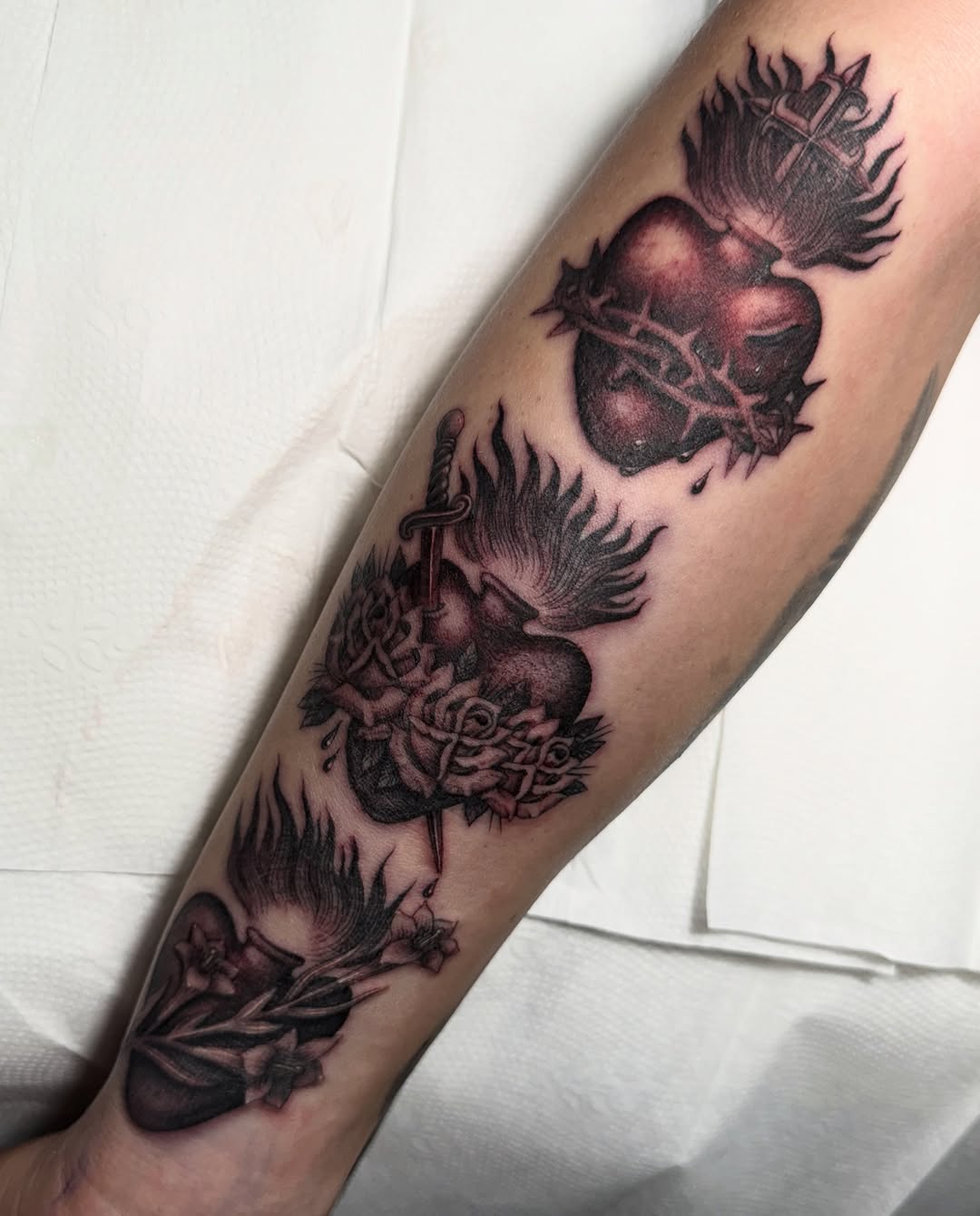 Tattoo by @connalcreates — black_and_grey, realism
