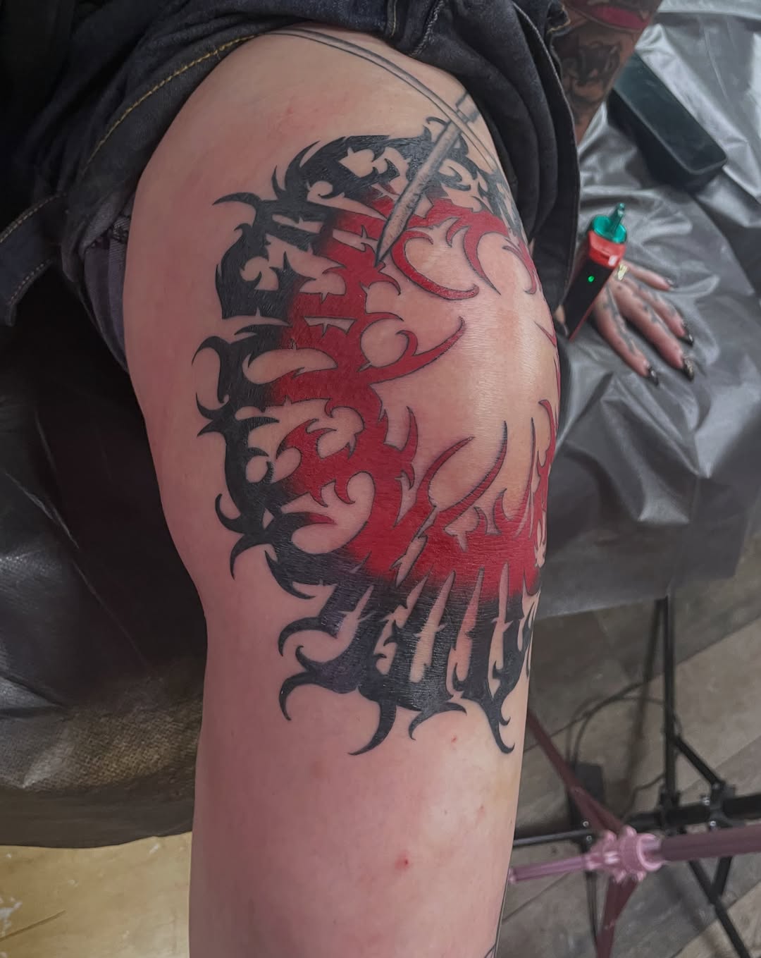 Tattoo by @tattoomebella — tribal, blackwork