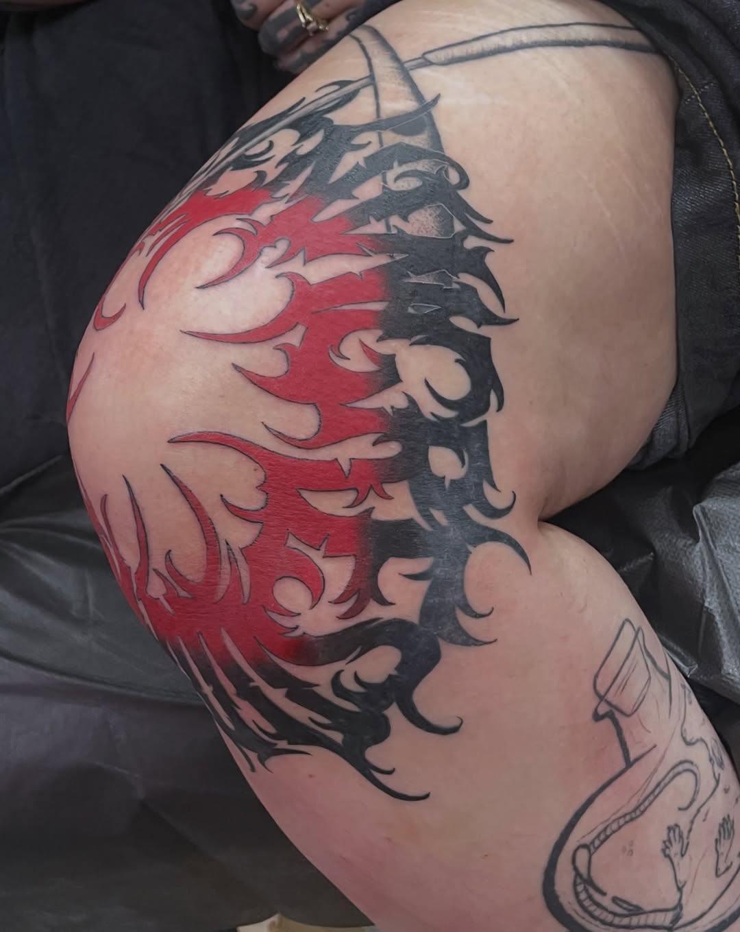Tattoo by @tattoomebella — tribal, blackwork