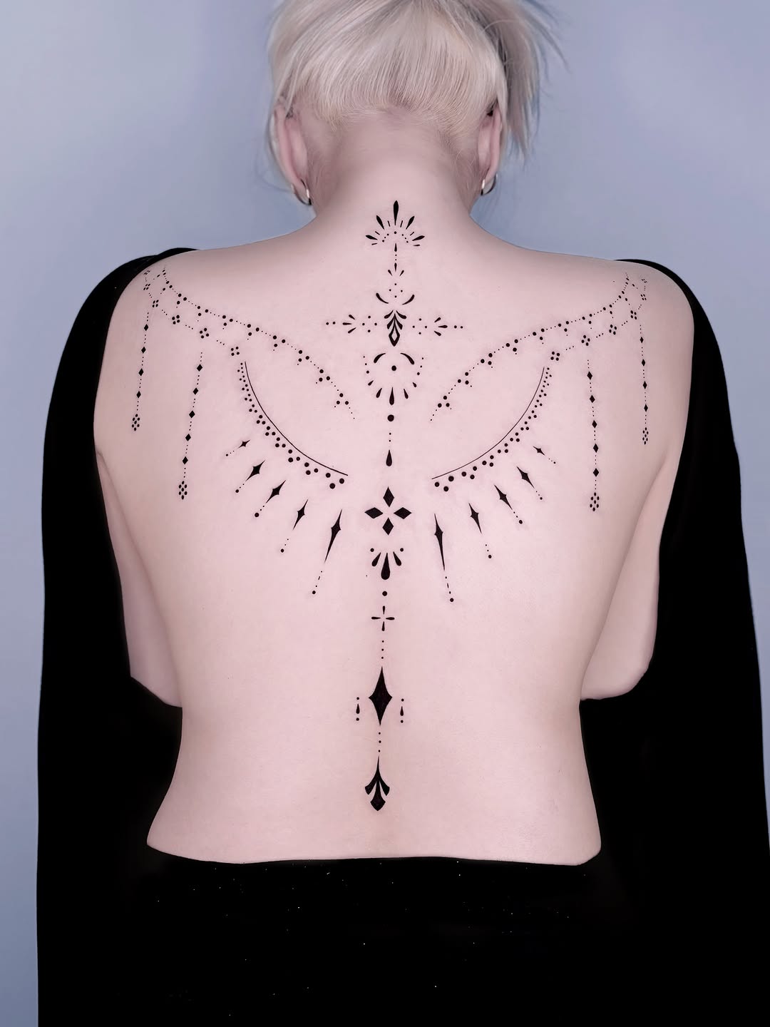 Tattoo by @heuk.me_tattoo — dotwork, ornamental
