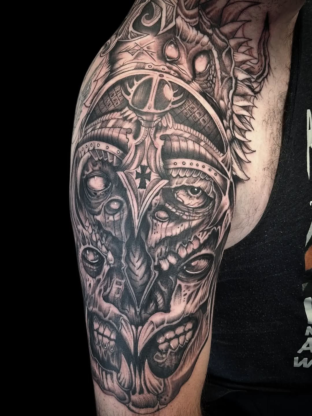 Tattoo by @powetattoos — realism, dark_realism