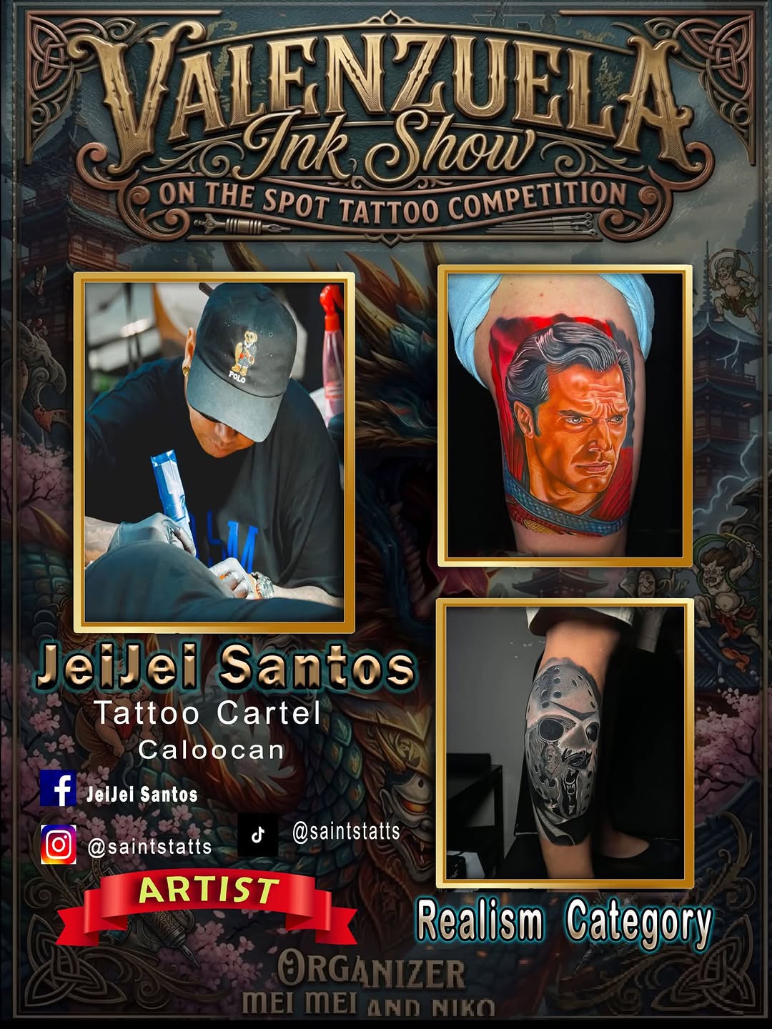 Tattoo by @saintstatts — realism, black_and_grey