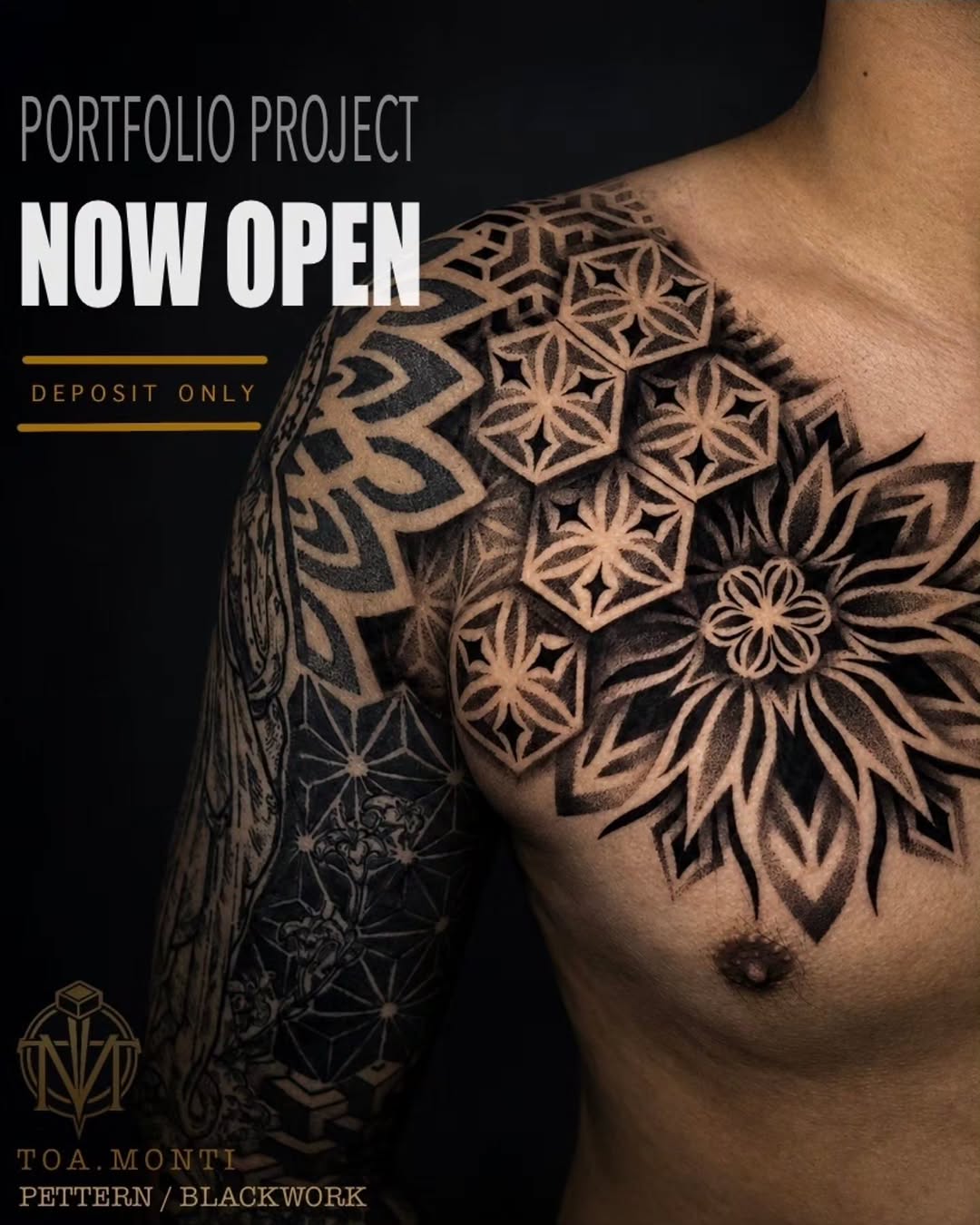 Tattoo by @toa_monti β geometric, blackwork