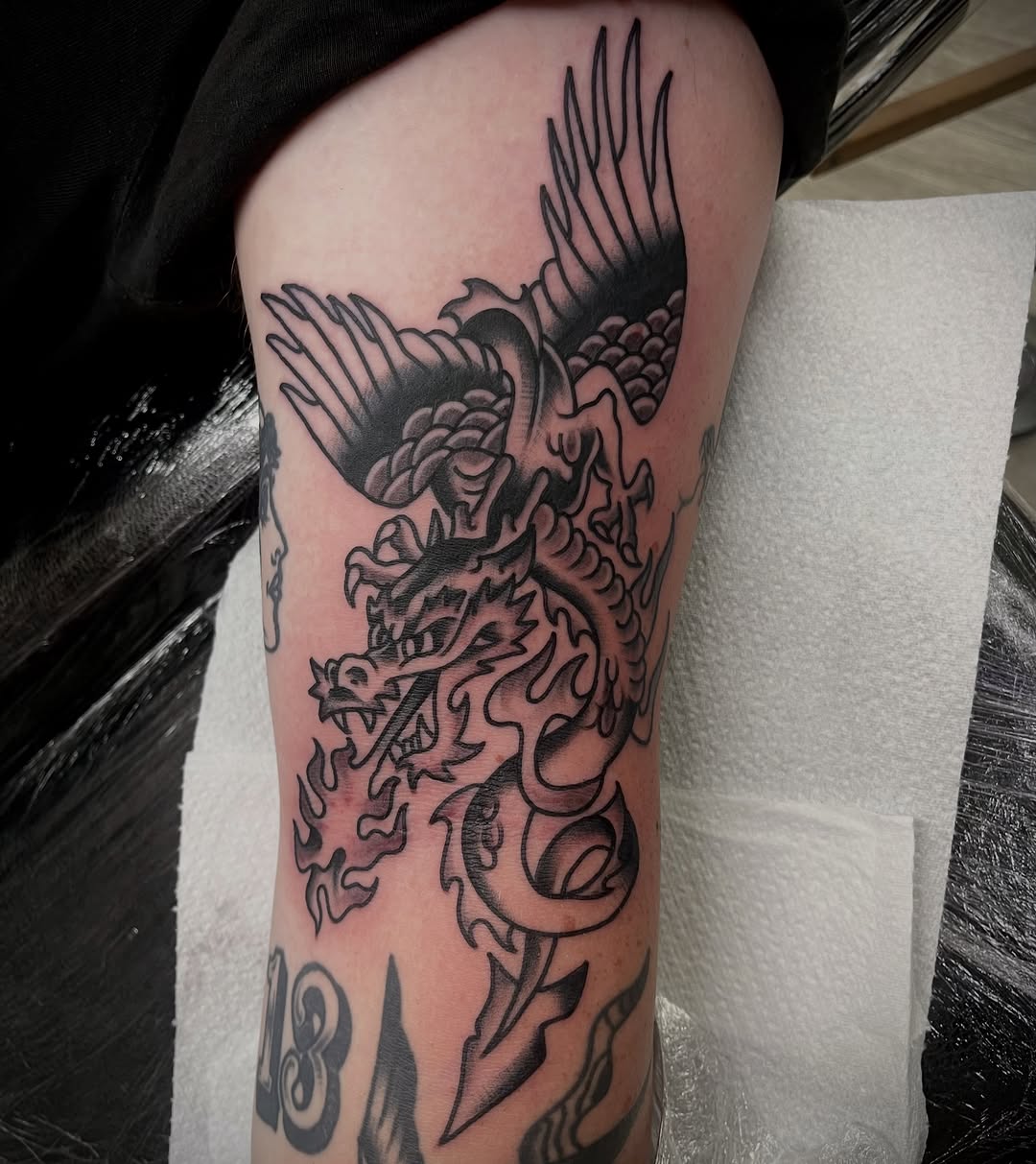 Tattoo by @kane.the.tattooer โ japanese_irezumi, black_and_grey