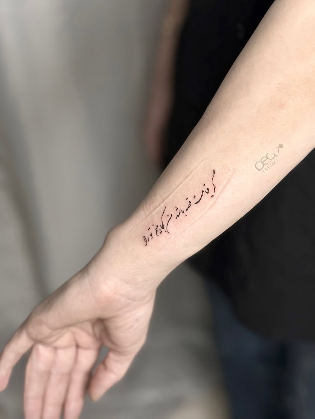 Tattoo by @peg_tattoo2 — lettering_script, fine_line