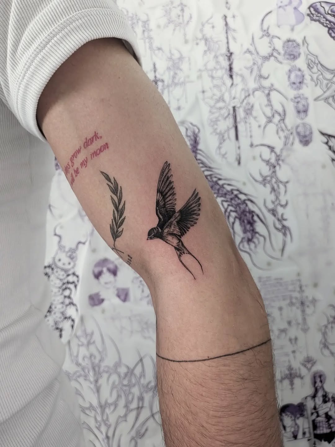 Tattoo by @dyni.morgho β fine_line, lettering_script