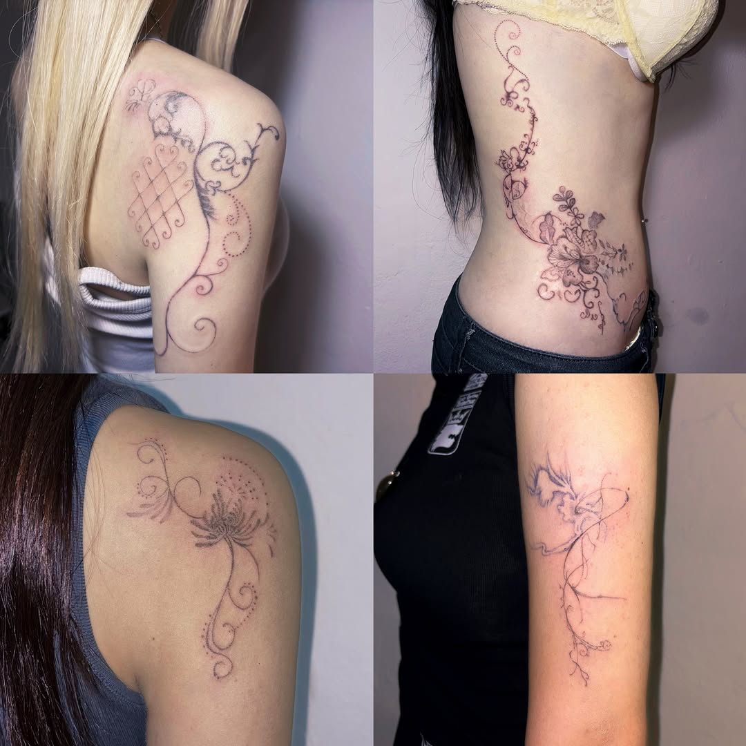Tattoo by @heobi.tattoo.diary — fine_line, ornamental