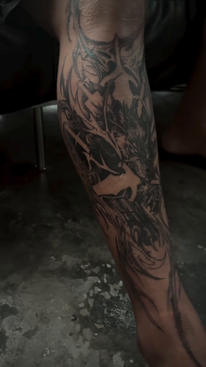 Tattoo by @deathtxpia โ dark_realism, black_and_grey