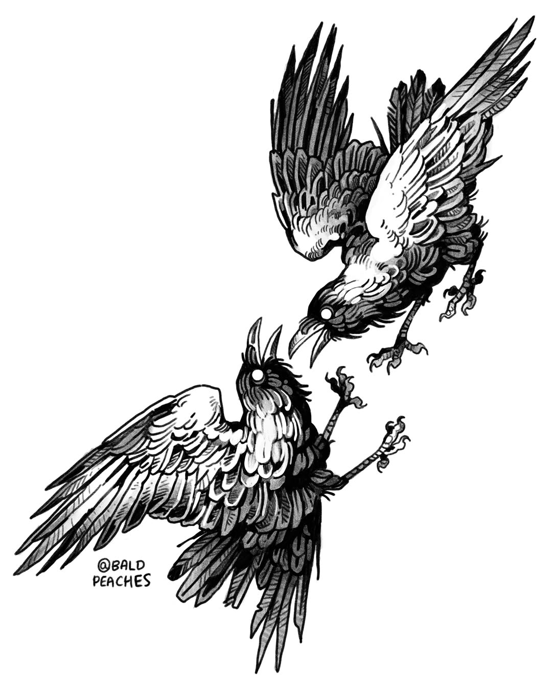 Tattoo by @baldpeaches — illustrative, black_and_grey