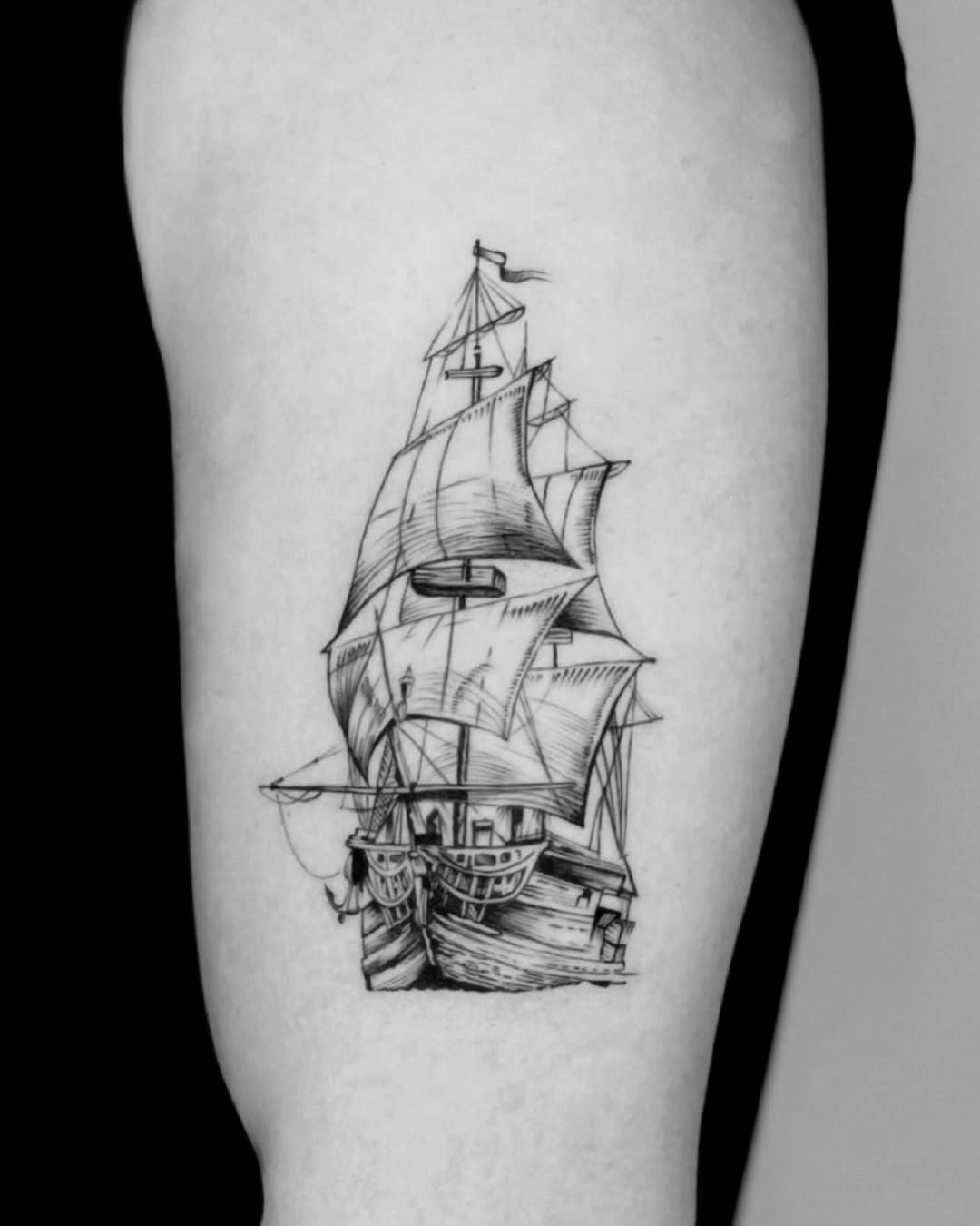 Tattoo by @blanc_inks — black_and_grey, illustrative