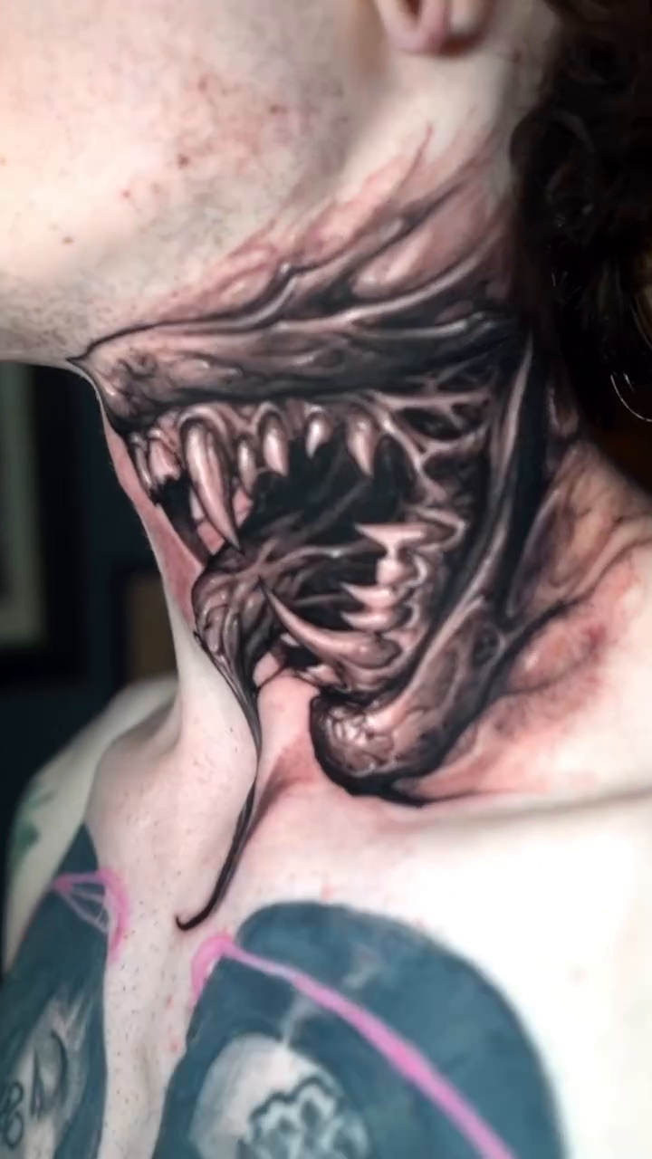 Tattoo by @roman_hide โ dark_realism, black_and_grey