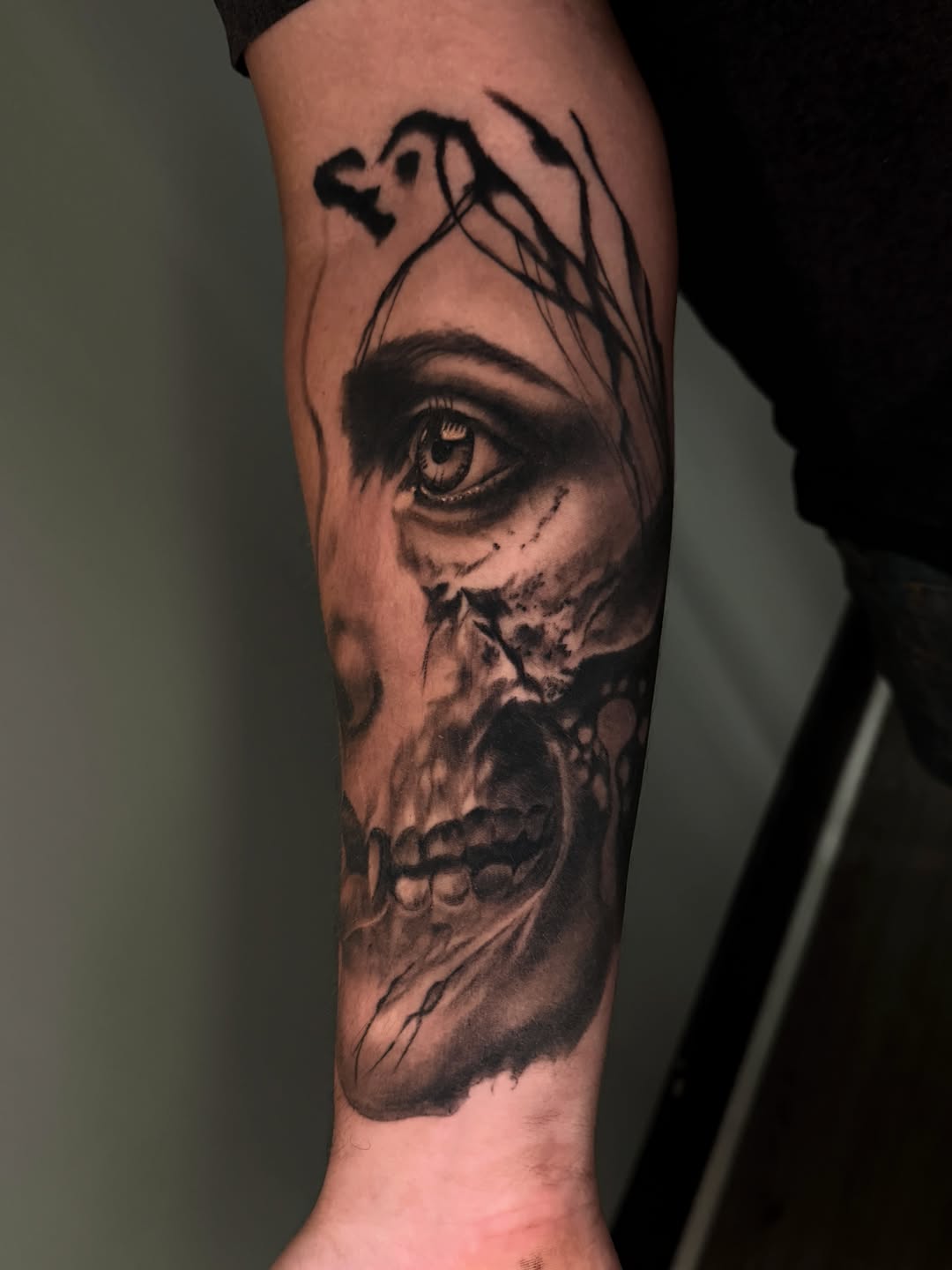 Tattoo by @fishbonestattoo — realism, dark_realism