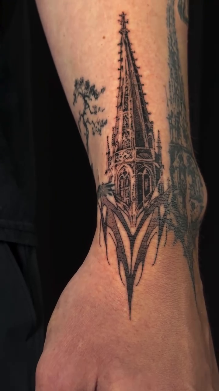 Tattoo by @antivist_tattoo — black_and_grey, dark_realism
