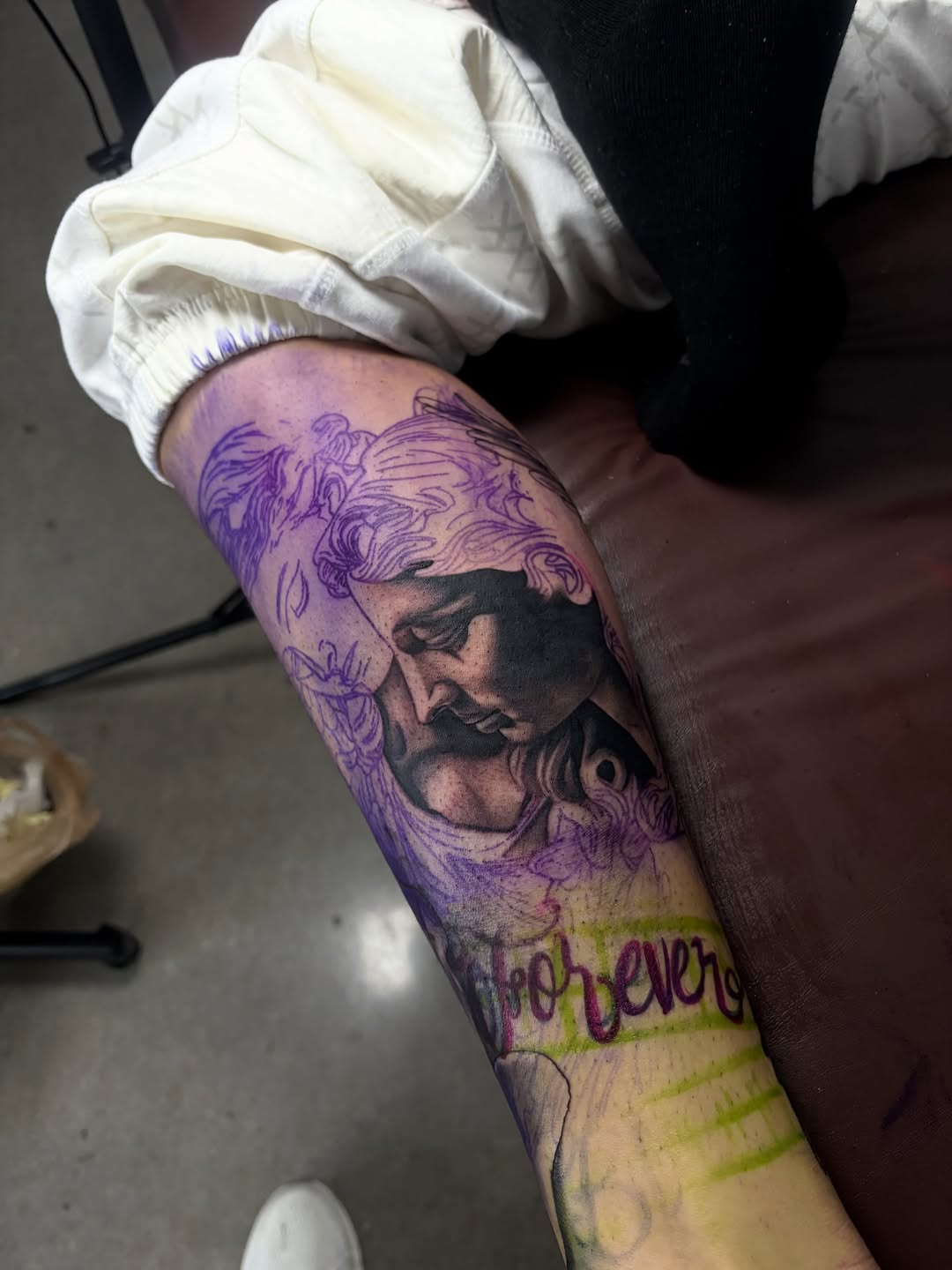 Tattoo by @n0face.j — realism, lettering_script
