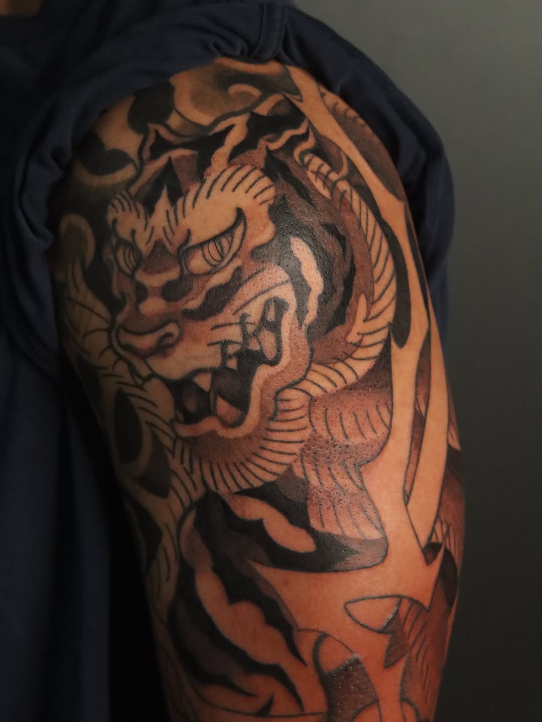 Tattoo by @askvl.inkz — japanese_irezumi, black_and_grey