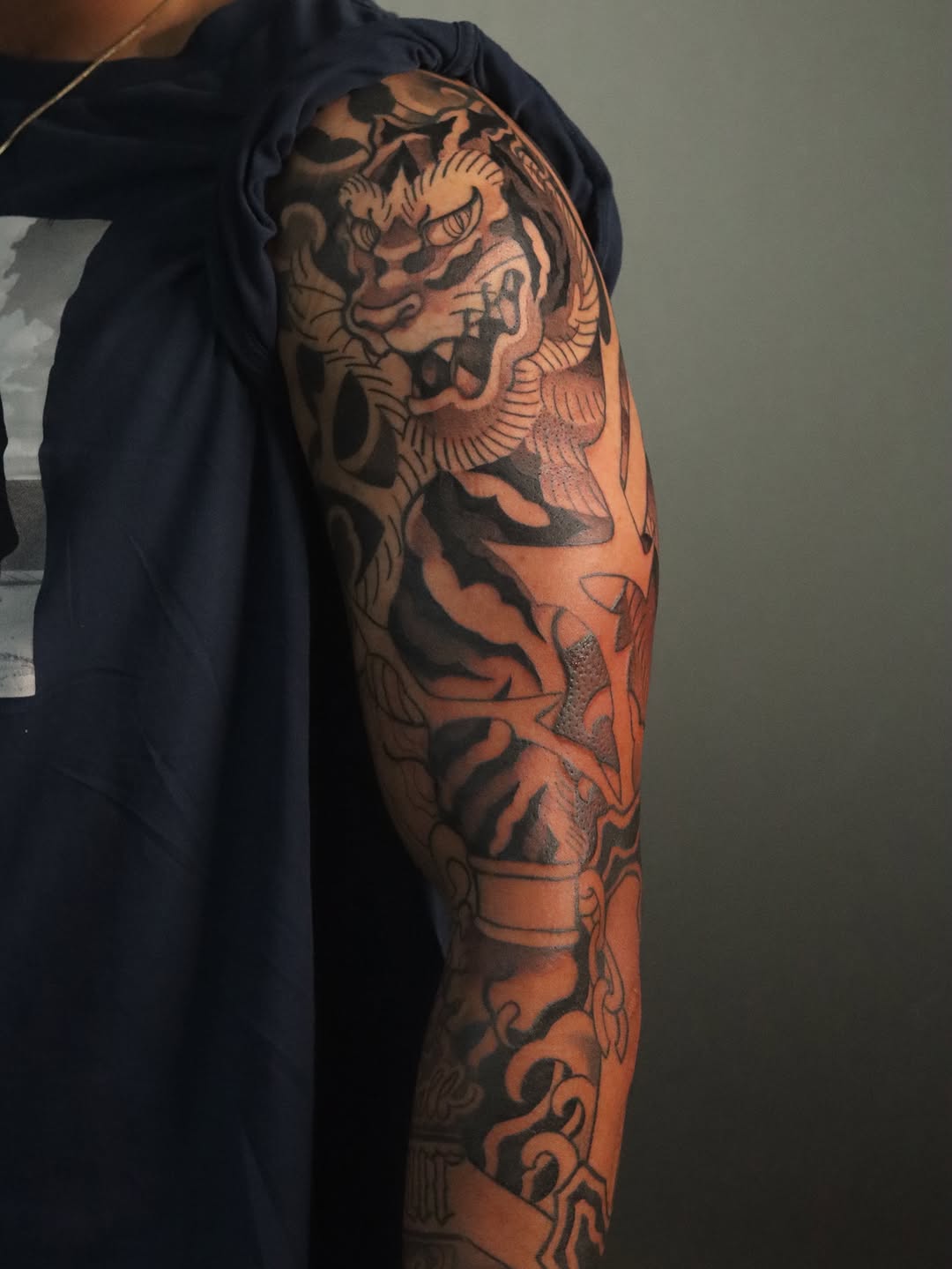 Tattoo by @askvl.inkz — japanese_irezumi, black_and_grey
