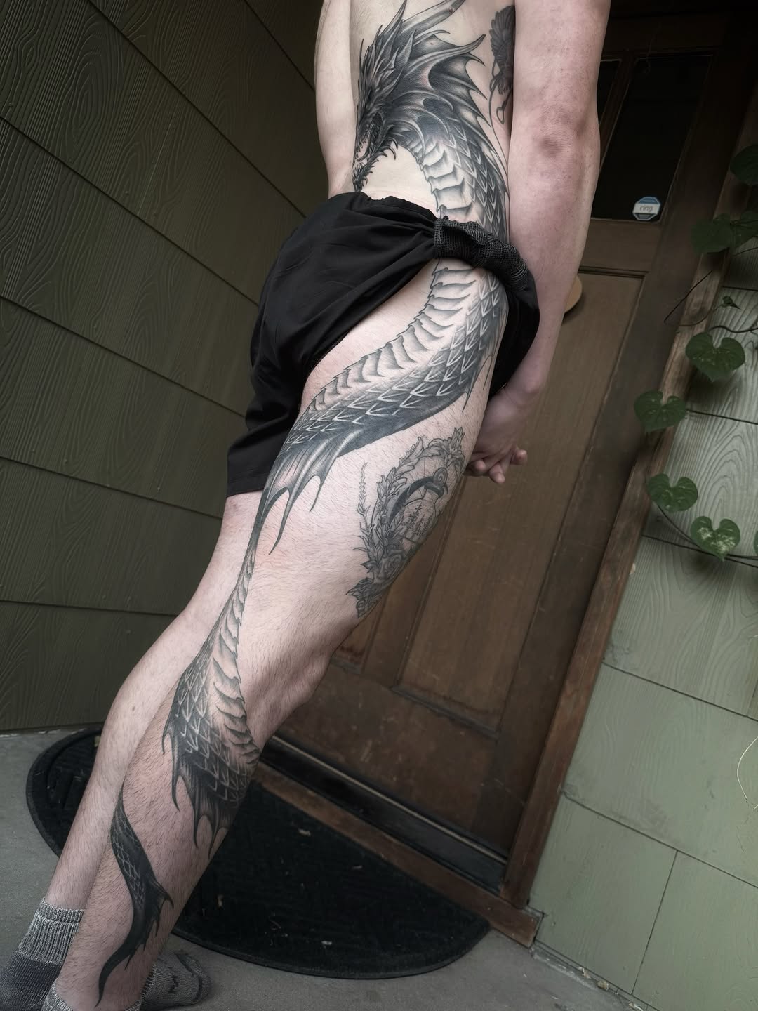 Tattoo by @sanctumsenunatattoo โ japanese_irezumi, black_and_grey