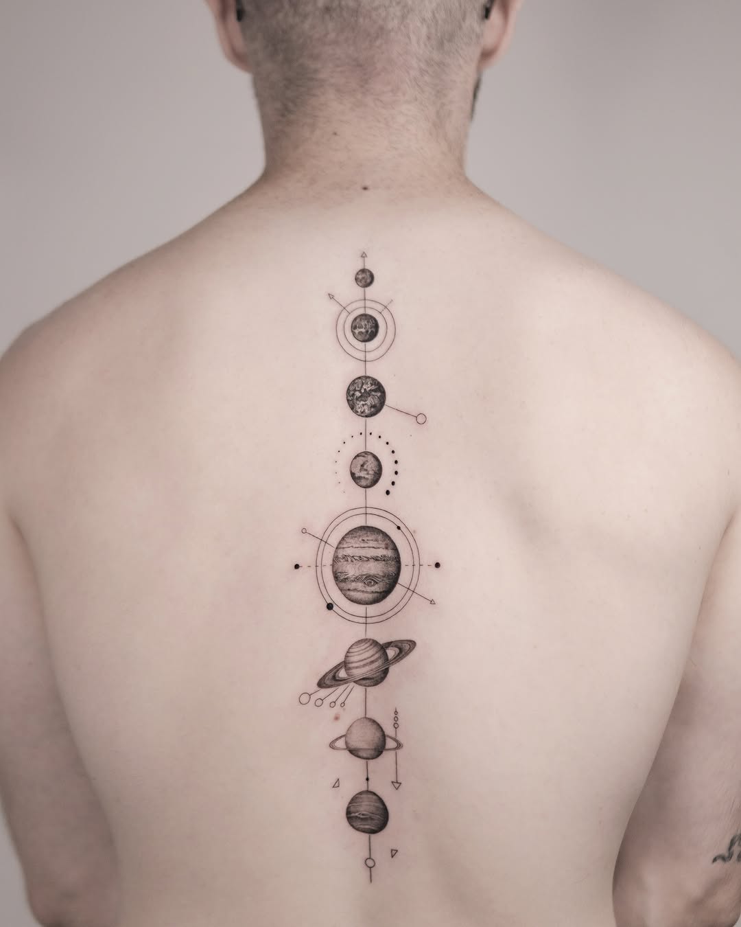 Tattoo by @joeysneedle — geometric, black_and_grey