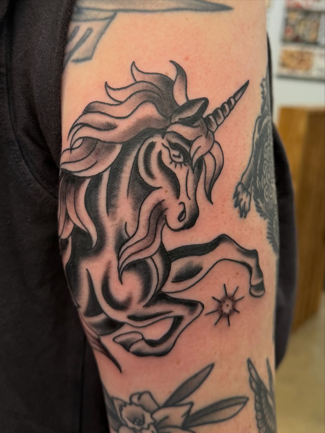 Tattoo by @debbie.does.flash โ american_traditional, black_and_grey