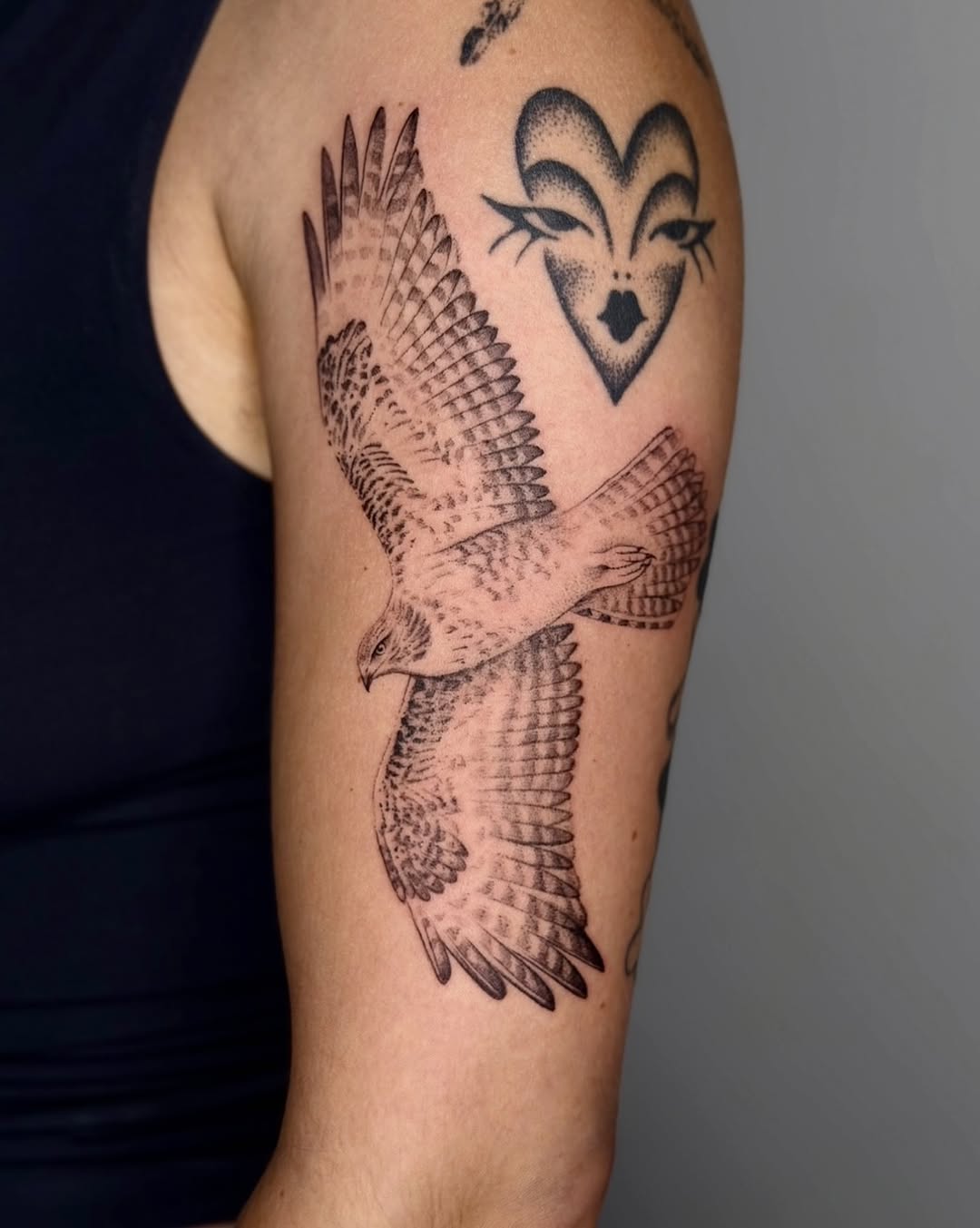 Tattoo by @enjolieart — black_and_grey, realism