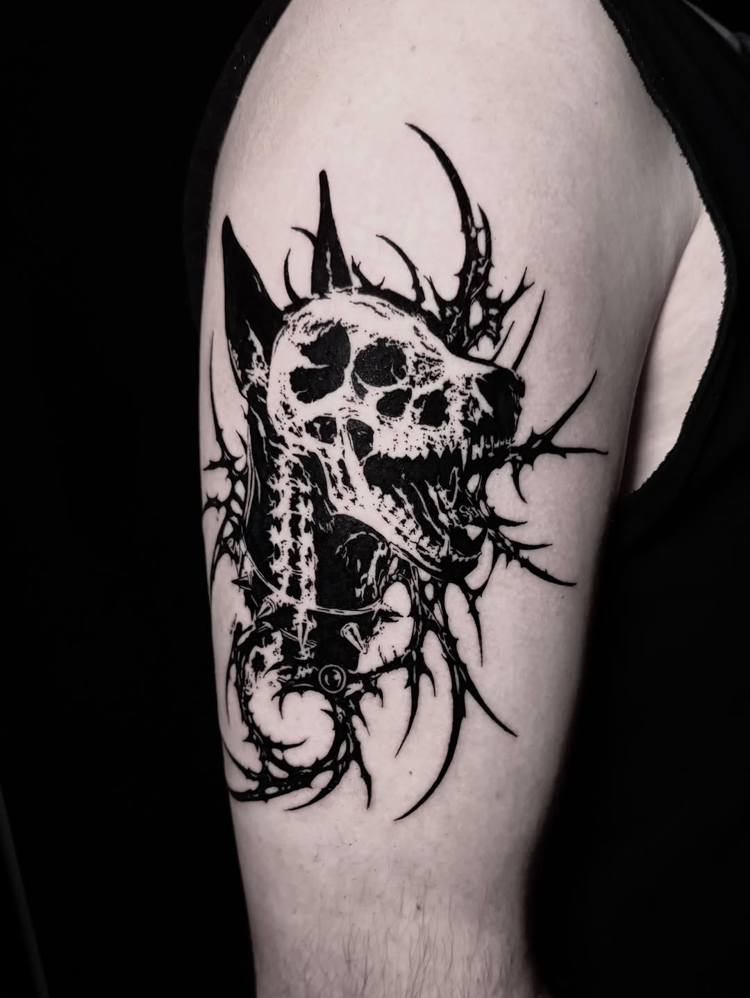 Tattoo by @boniaart — blackwork