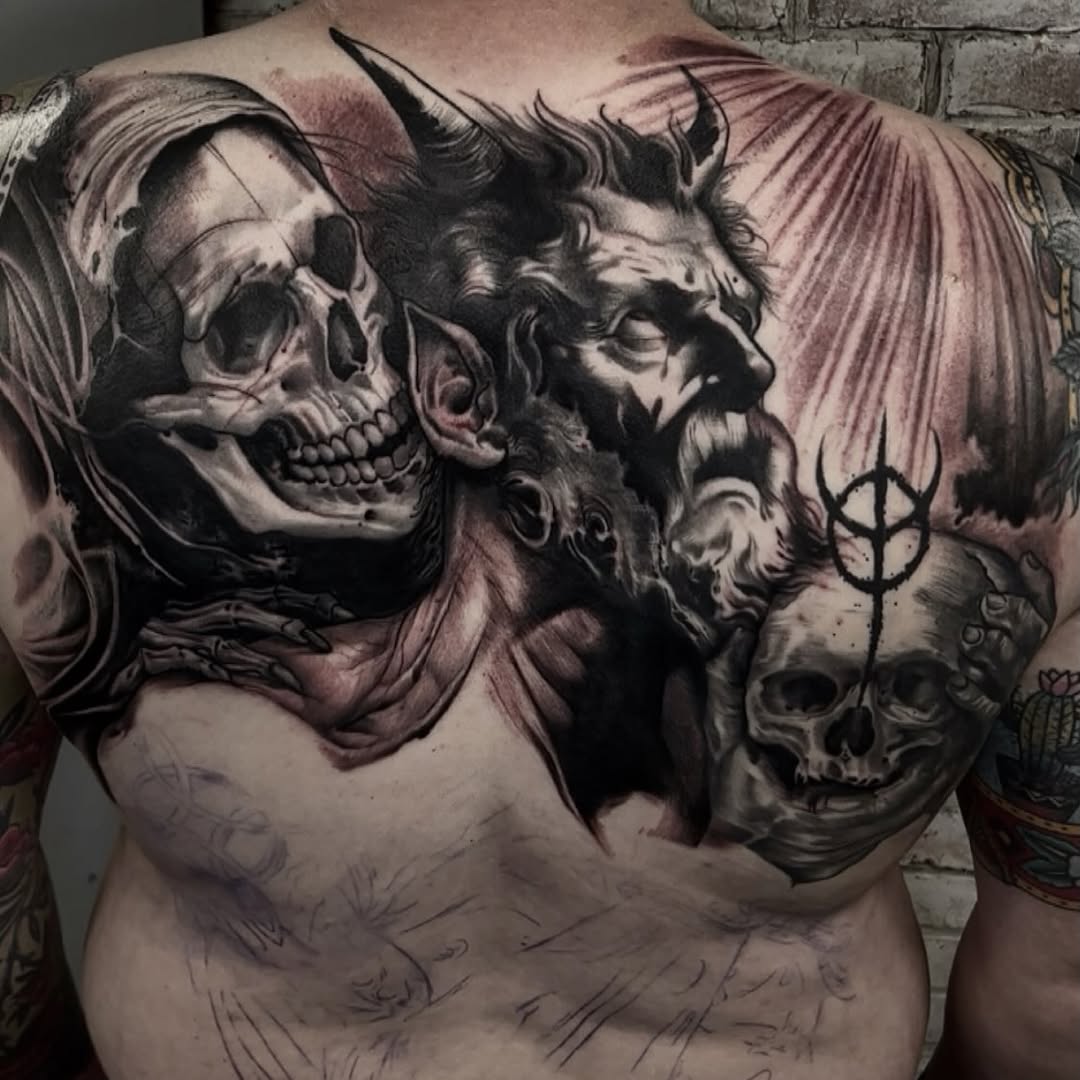 Tattoo by @davidalcocertattoo — black_and_grey, realism