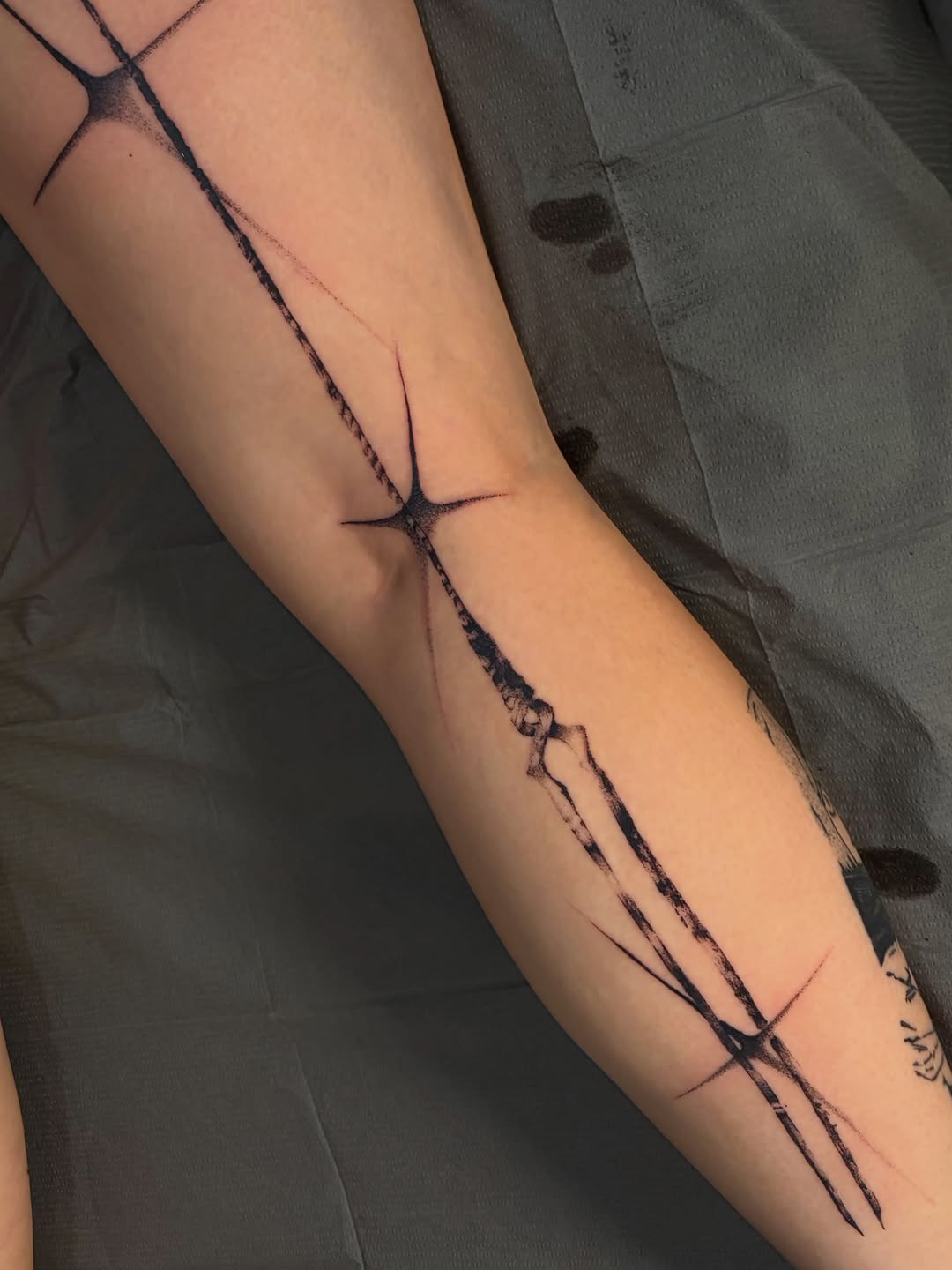 Tattoo by @neildoestattoos — blackwork, sketch