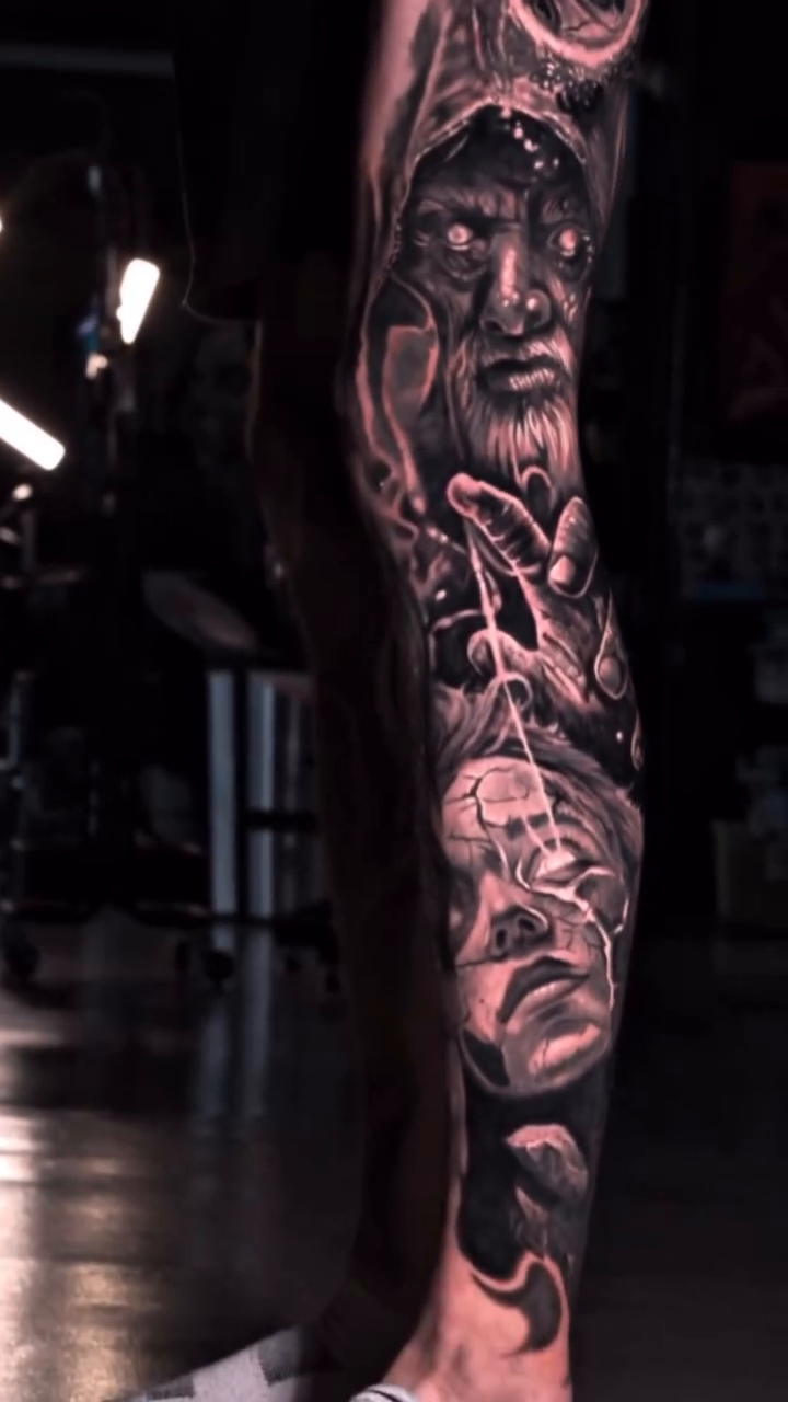 Tattoo by @chrislawtattoos — black_and_grey, realism