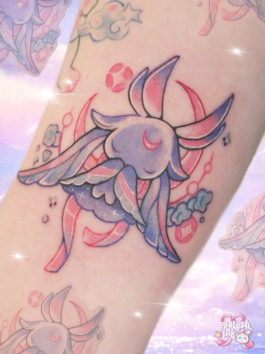 Tattoo by @galush.ink โ anime, watercolor