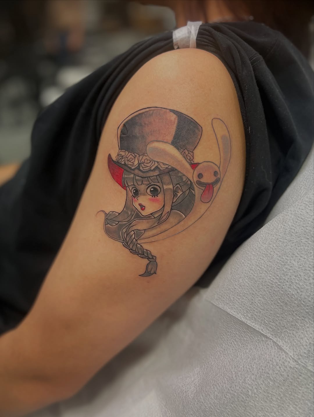 Tattoo by @jonathanharts_ — anime, fine_line